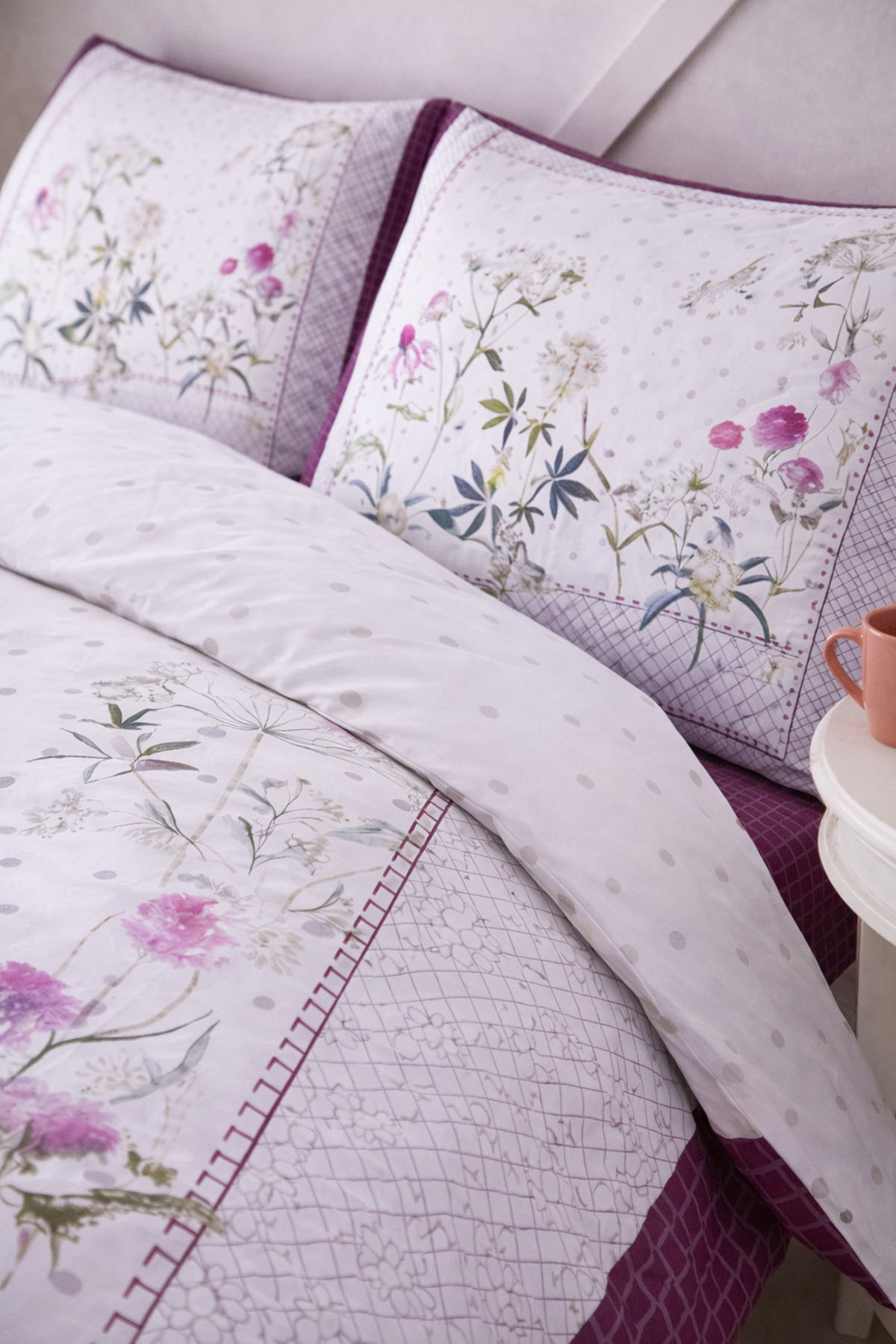 Özdilek Coneflower Nevresim Takımı Çift Kişilik - BEYAZ