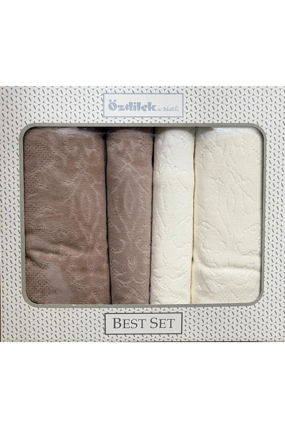 Özdilek Curve Best Set (Hamam Takımı) Krem-Bej