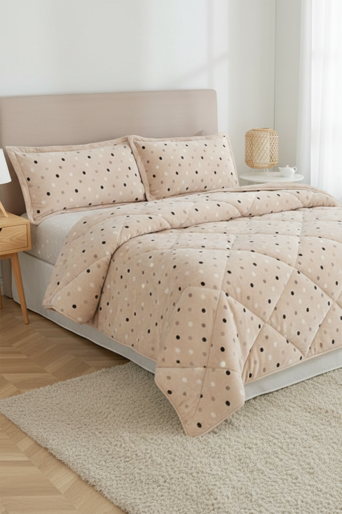 Özdilek Damla Cottony Battaniyeli Yorgan Seti Çift Kişilik