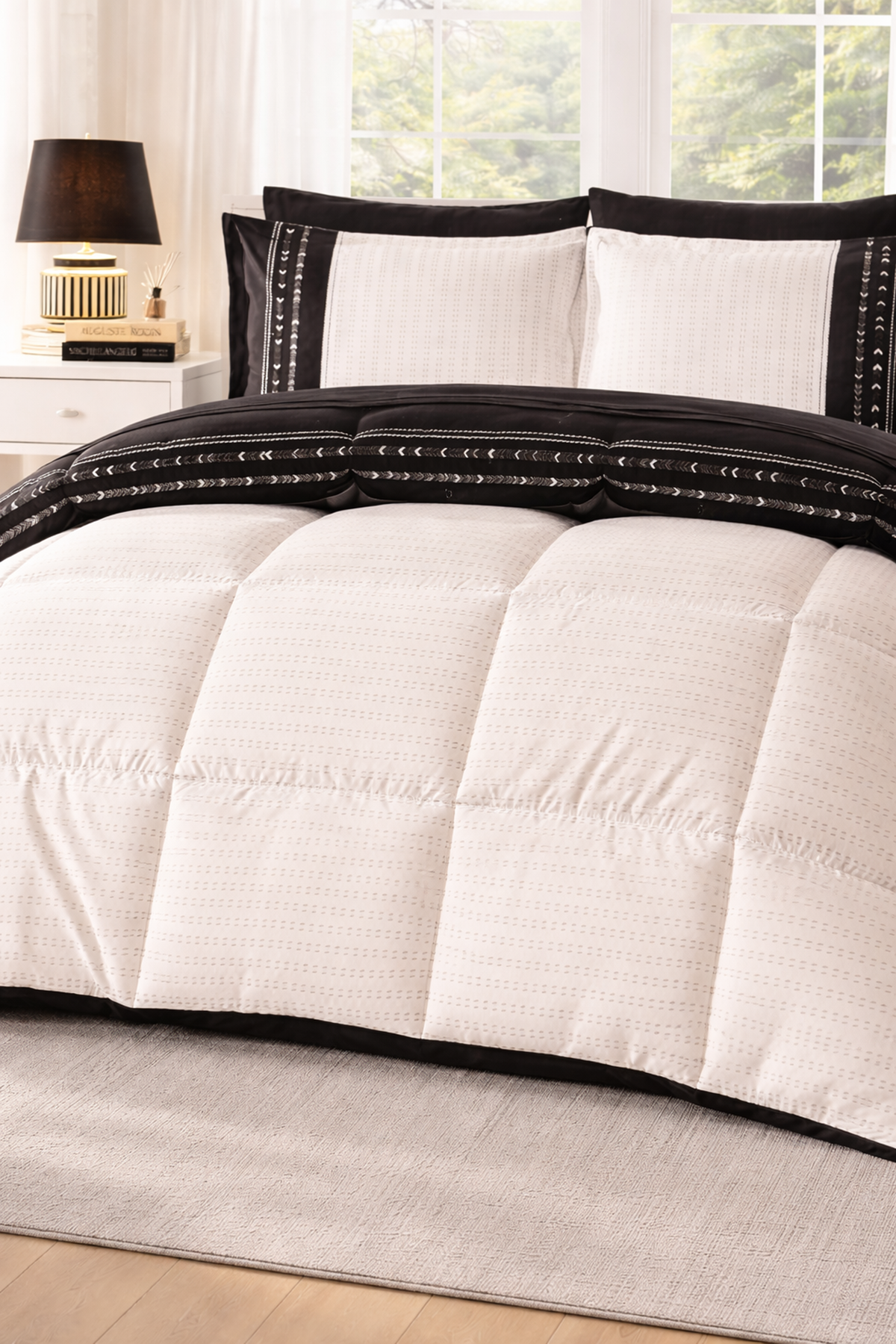 Özdilek Destaque Uyku Seti Çift Kişilik - SİYAH 