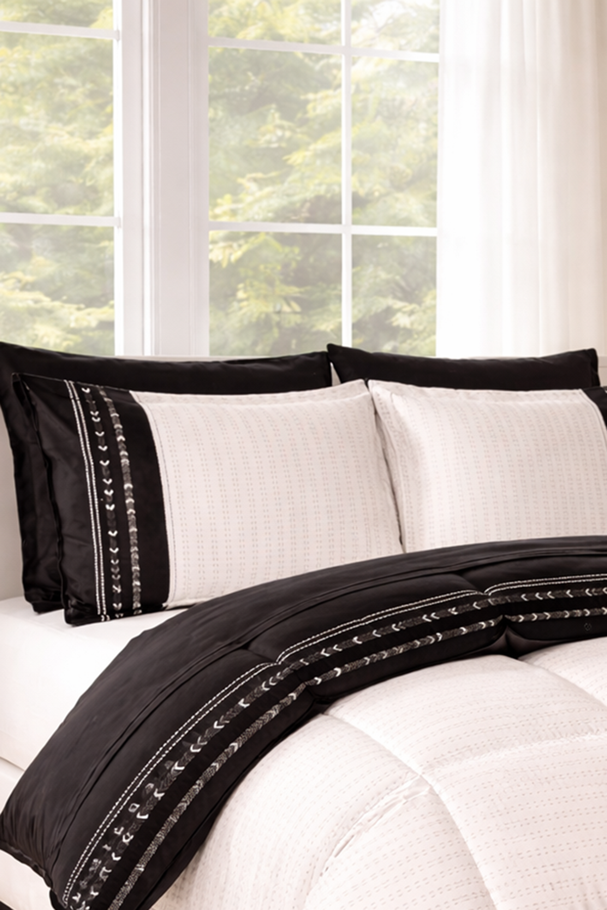 Özdilek Destaque Uyku Seti Çift Kişilik - SİYAH 