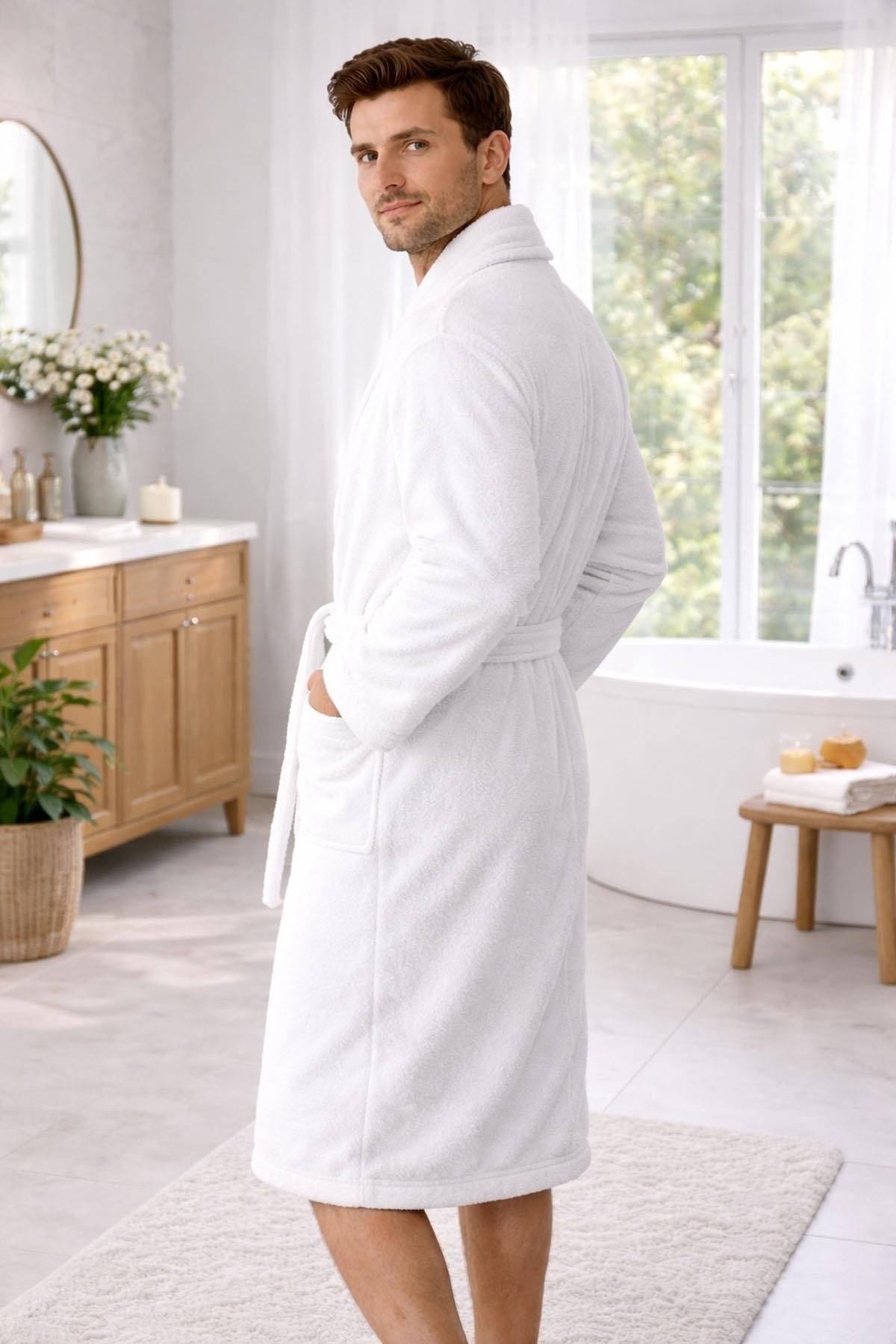 Özdilek Erkek Bornoz - BEYAZ