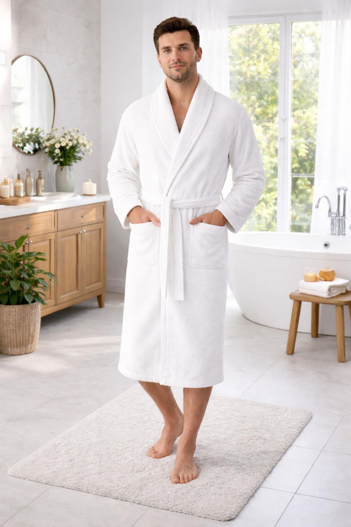 Özdilek Erkek Bornoz - BEYAZ