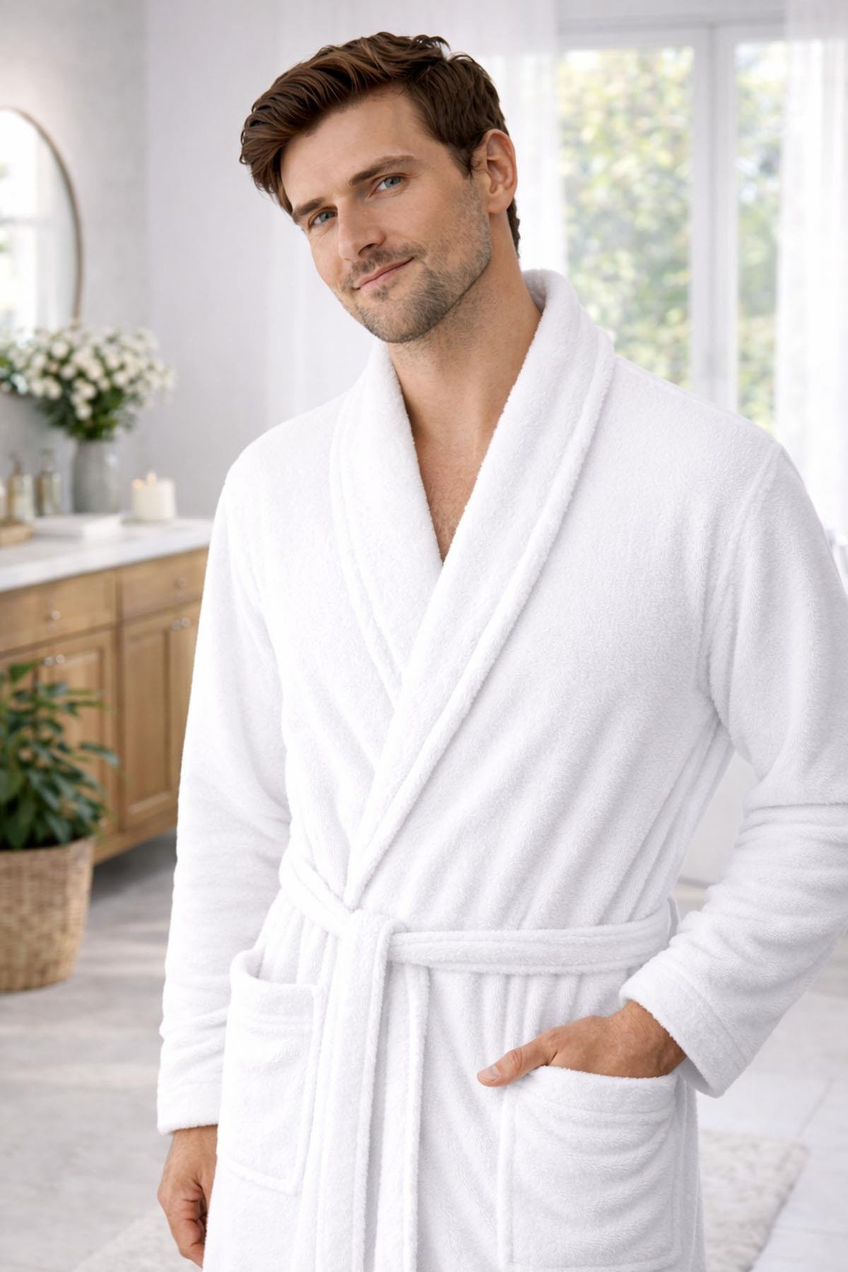 Özdilek Erkek Bornoz - BEYAZ