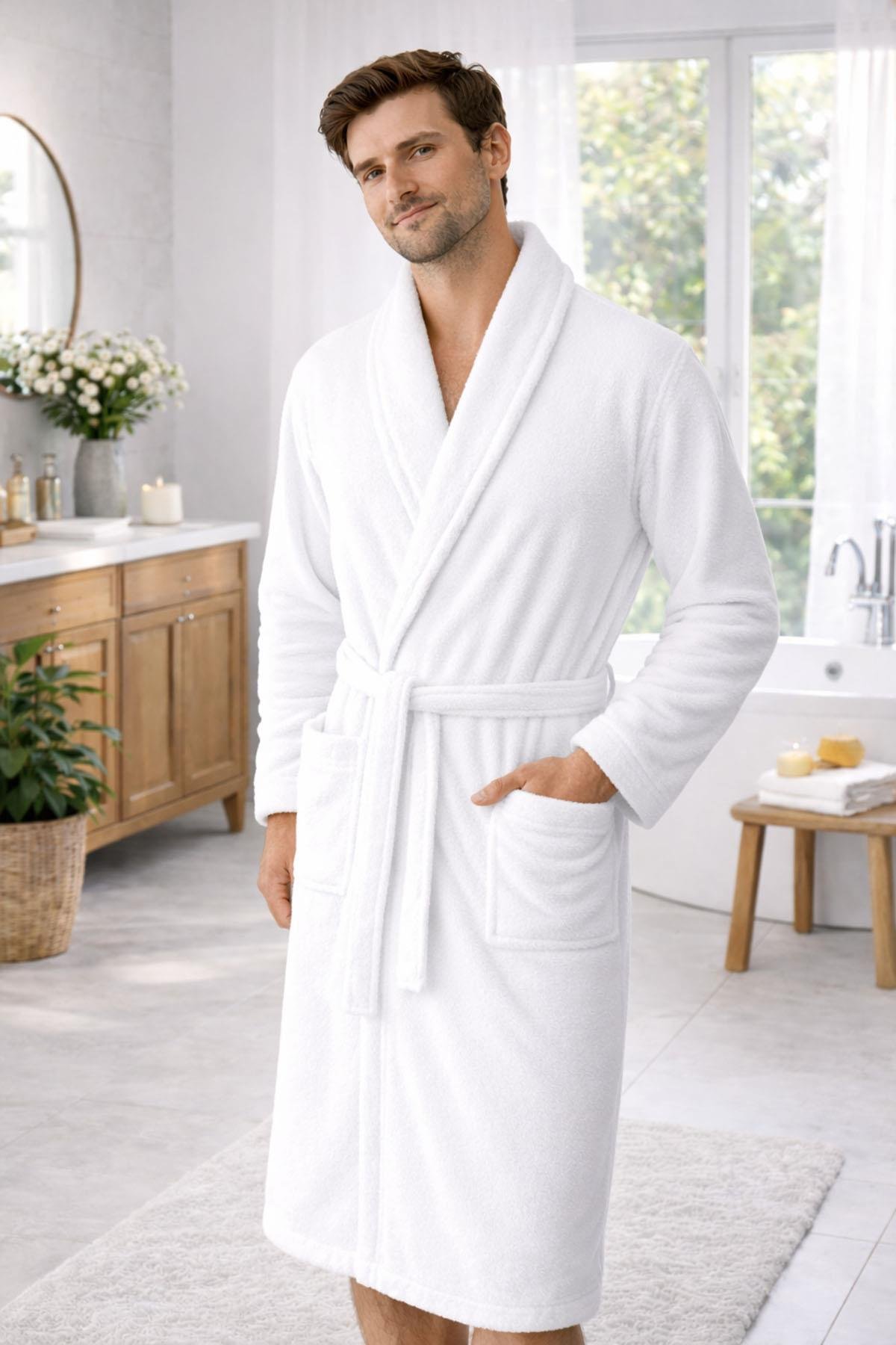 Özdilek Erkek Bornoz - BEYAZ