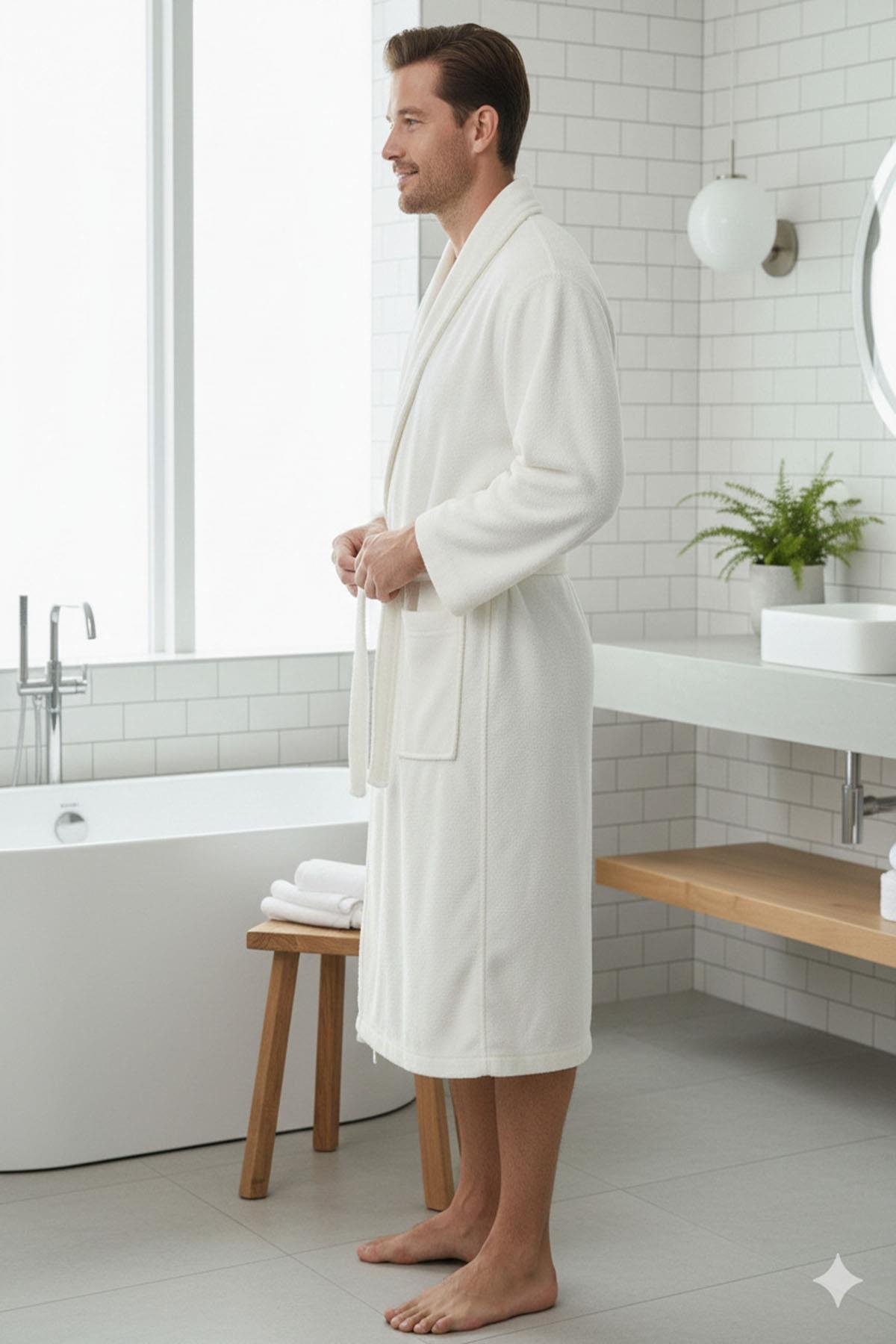 Özdilek Erkek Bornoz - EKRU