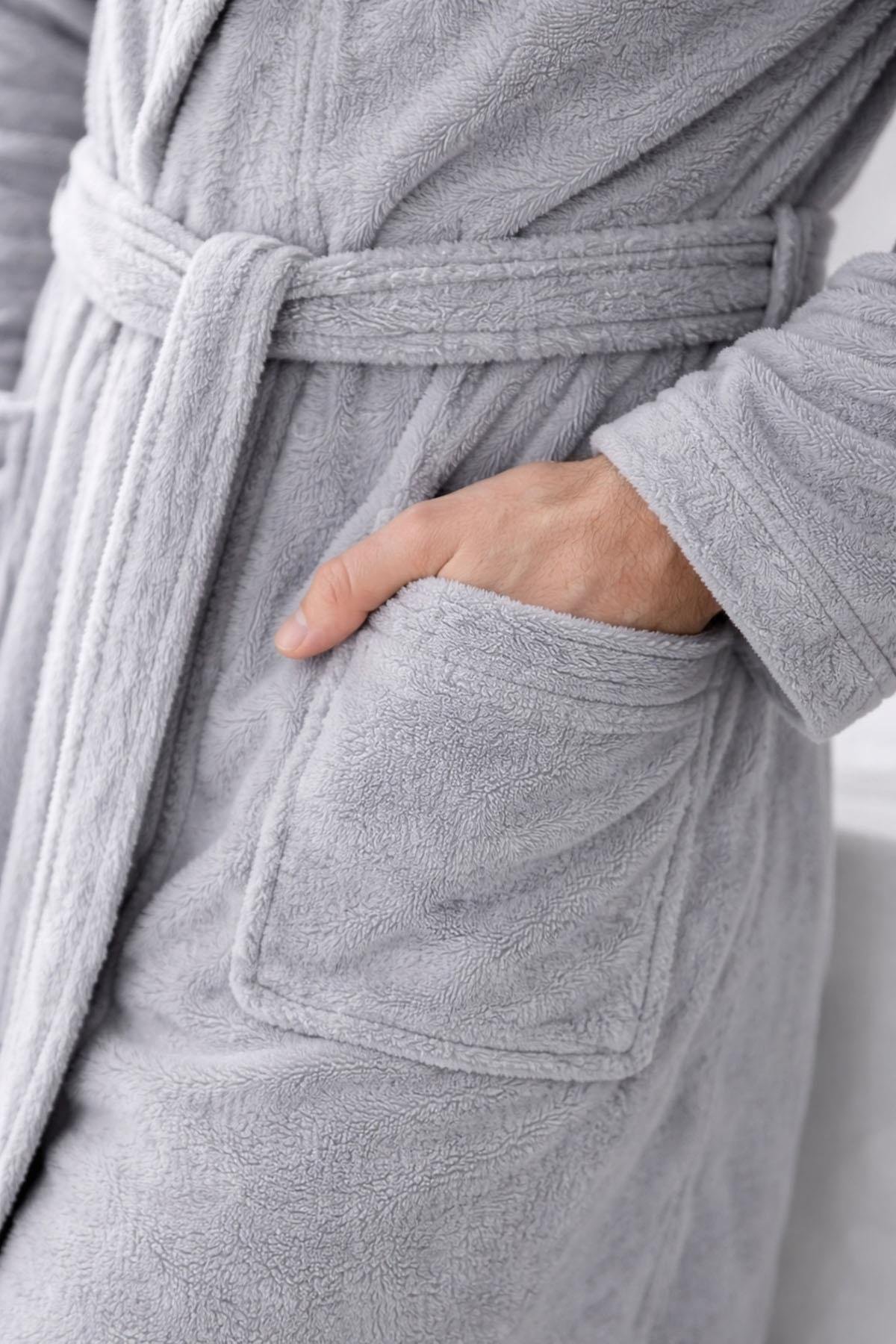 Özdilek Erkek Bornoz - GRİ