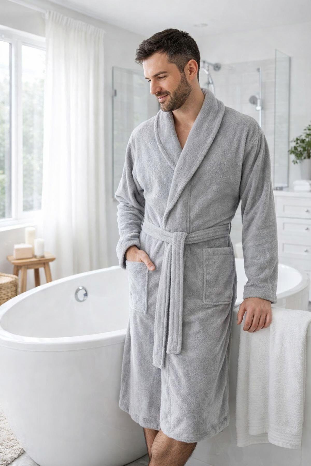 Özdilek Erkek Bornoz - GRİ