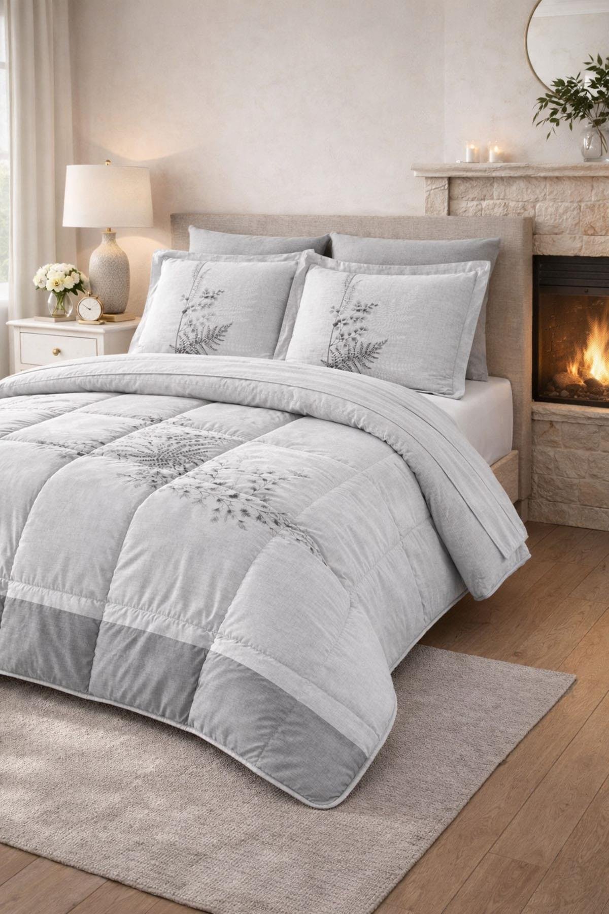 Özdilek Helecho Çift Kişilik Uyku Seti - GRİ