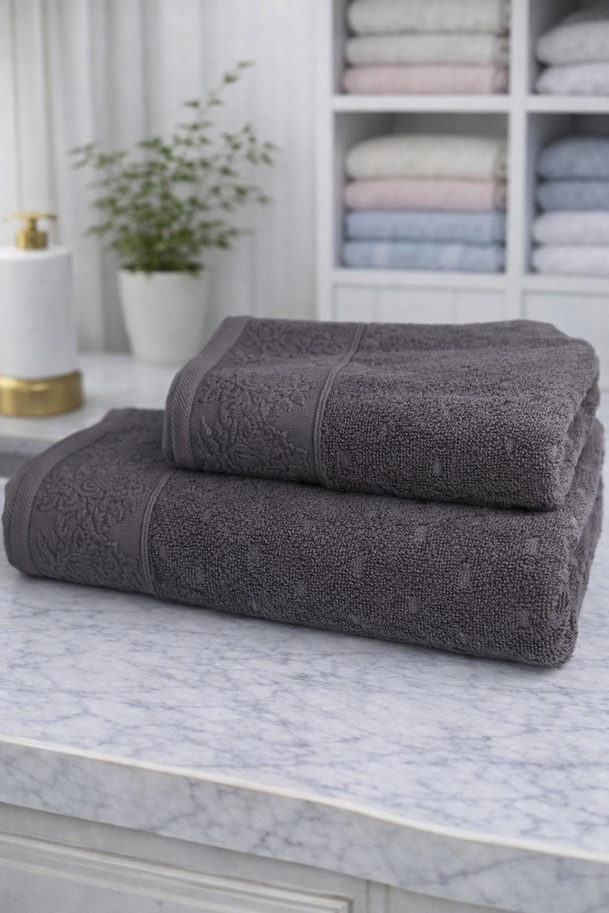 Özdilek Heritage Best Set (Hamam Takımı) Krem-Gri