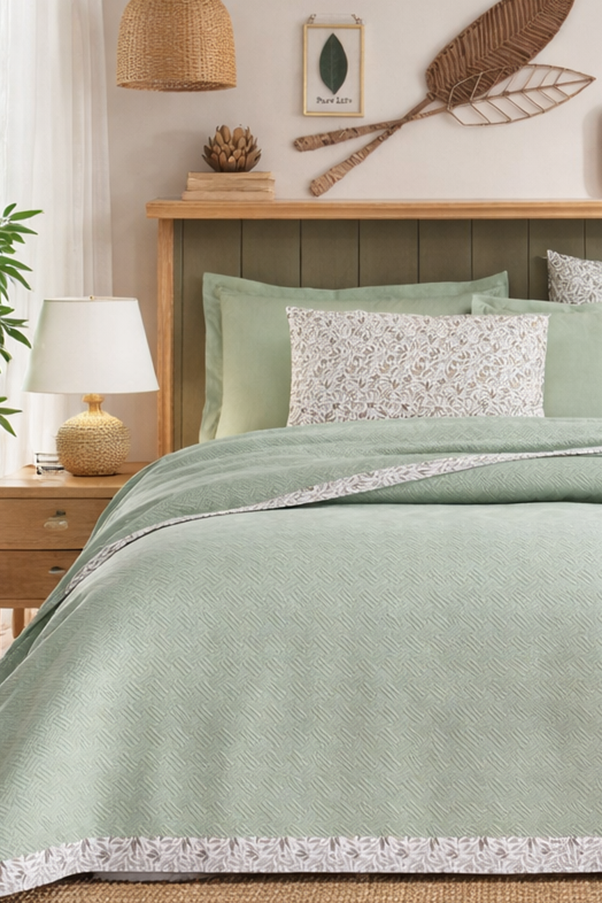 Özdilek Jakar Biyeli Pike Takımı Çift Kişilik - NİL