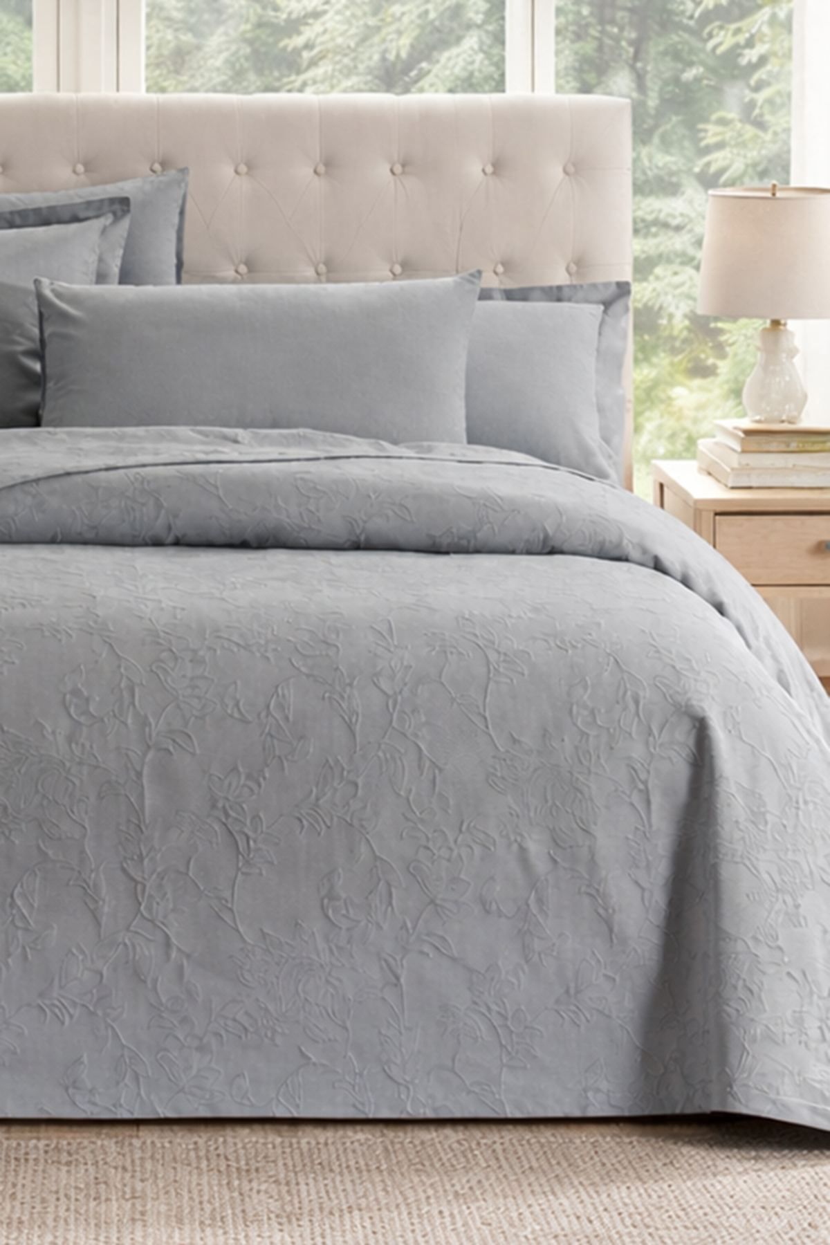 Özdilek Jakar Lux Çift Kişilik Pike Takımı - GRİ