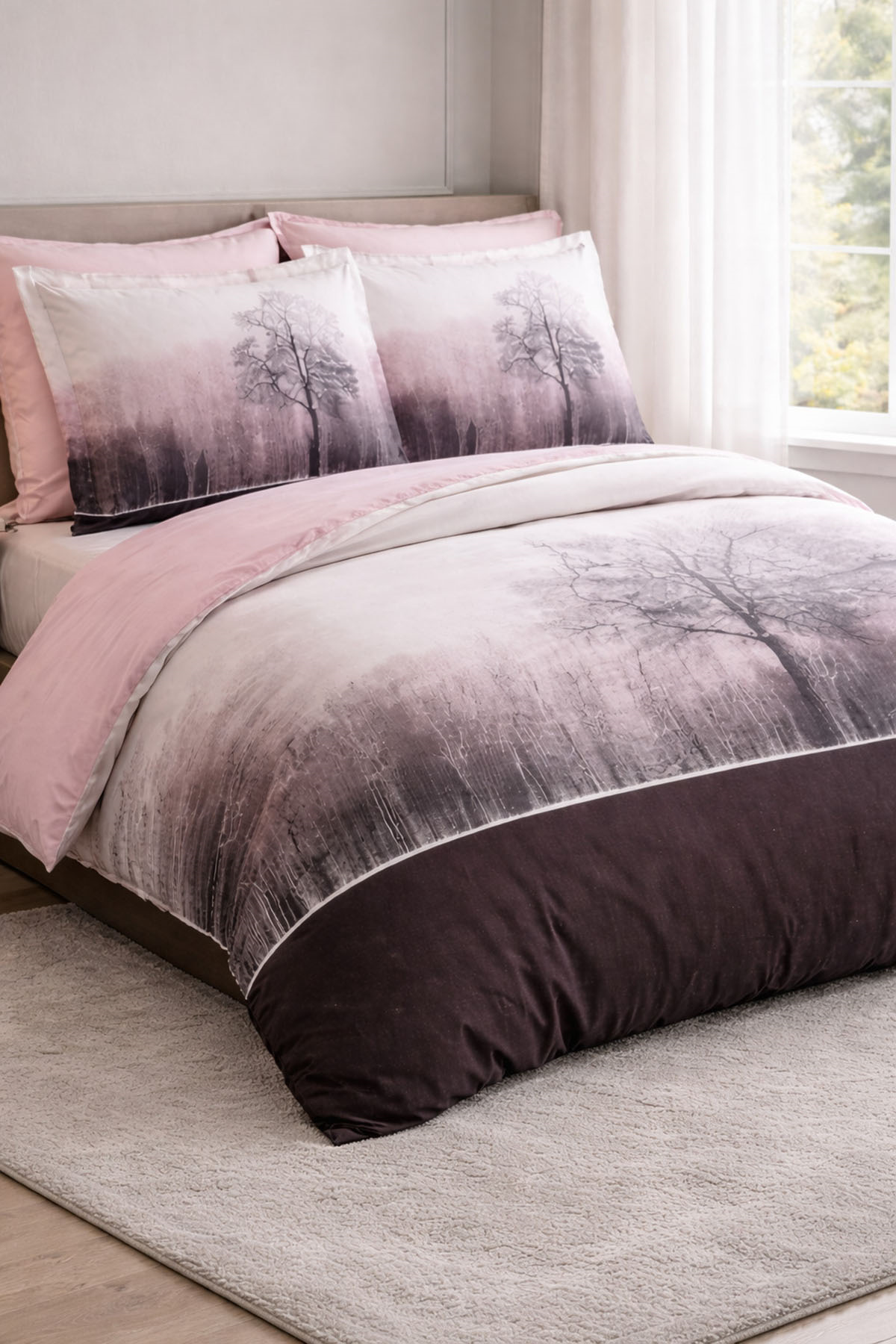 Özdilek Jungle Nevresim Takımı Çift Kişilik - BORDO