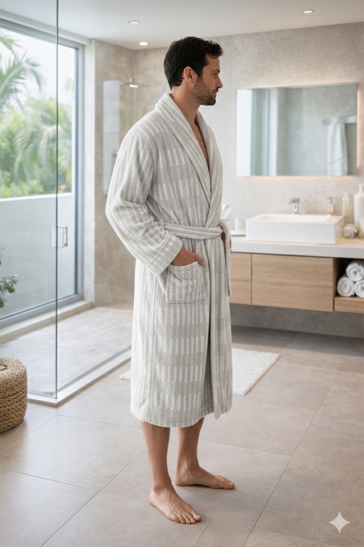 Özdilek Kadın/Erkek Unisex Bornoz - GRİ