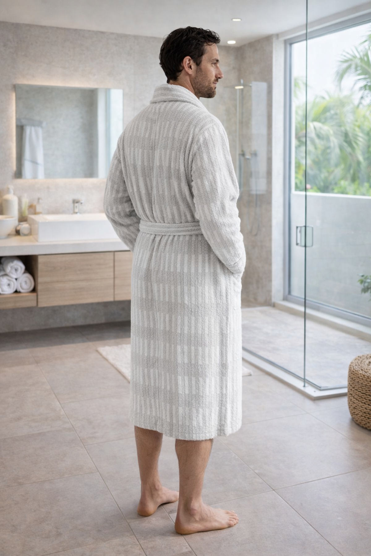 Özdilek Kadın/Erkek Unisex Bornoz - GRİ