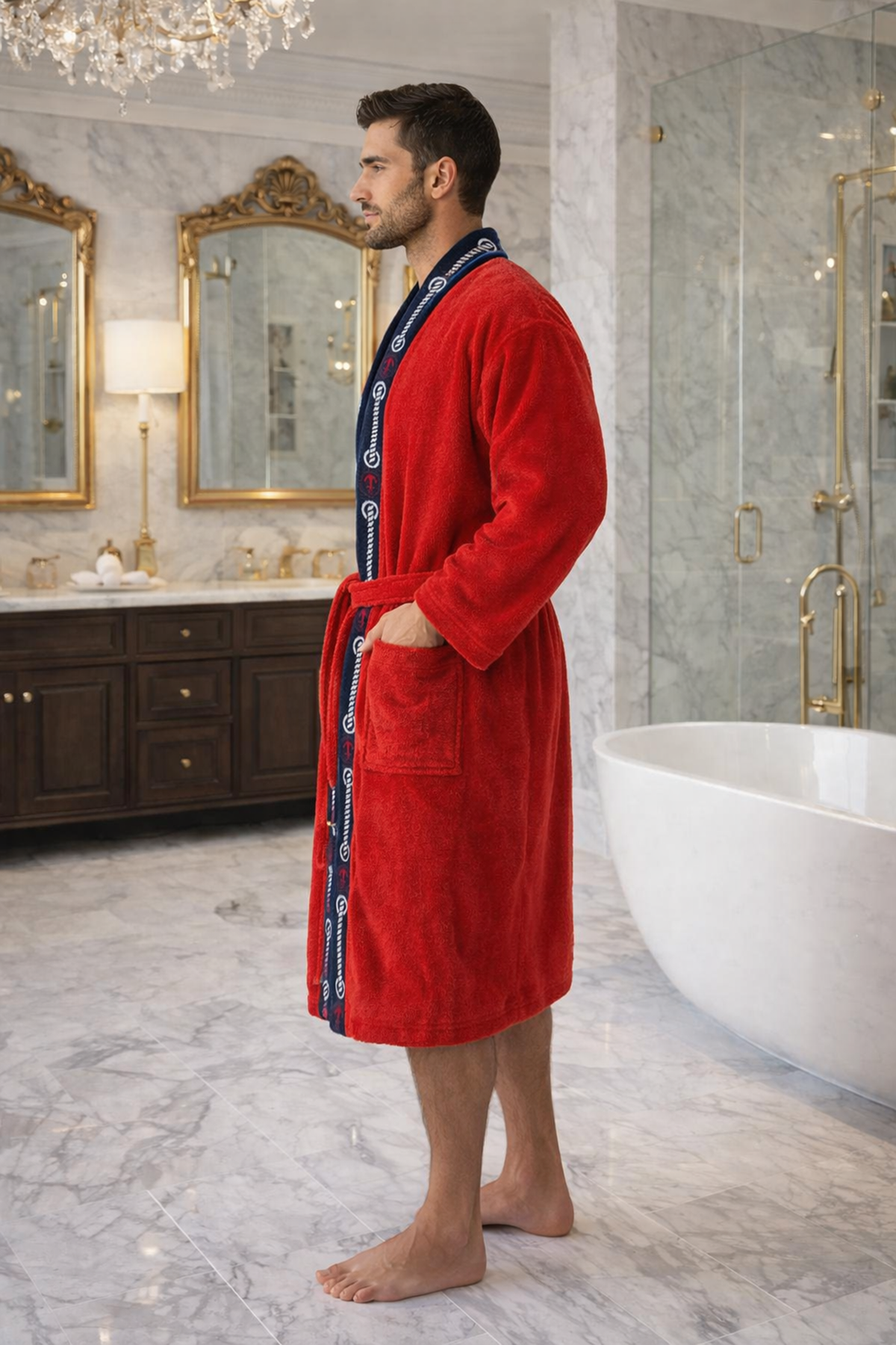 Özdilek Kadın/Erkek Unisex Bornoz - KIRMIZI