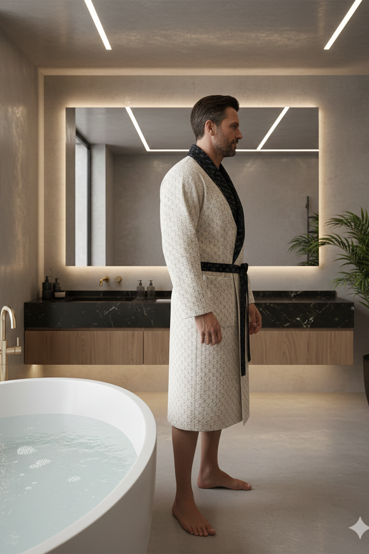 Özdilek Kadın/Erkek Unisex Bornoz - KREM