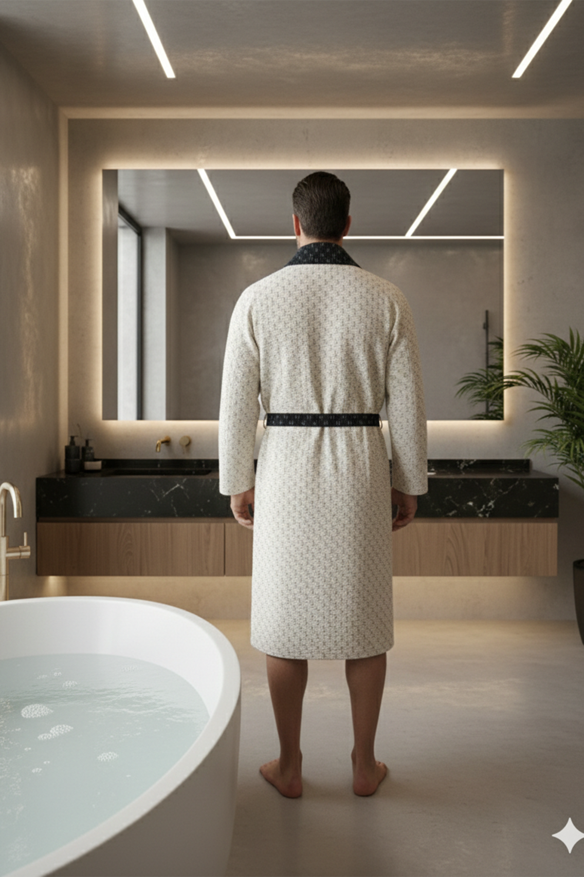 Özdilek Kadın/Erkek Unisex Bornoz - KREM