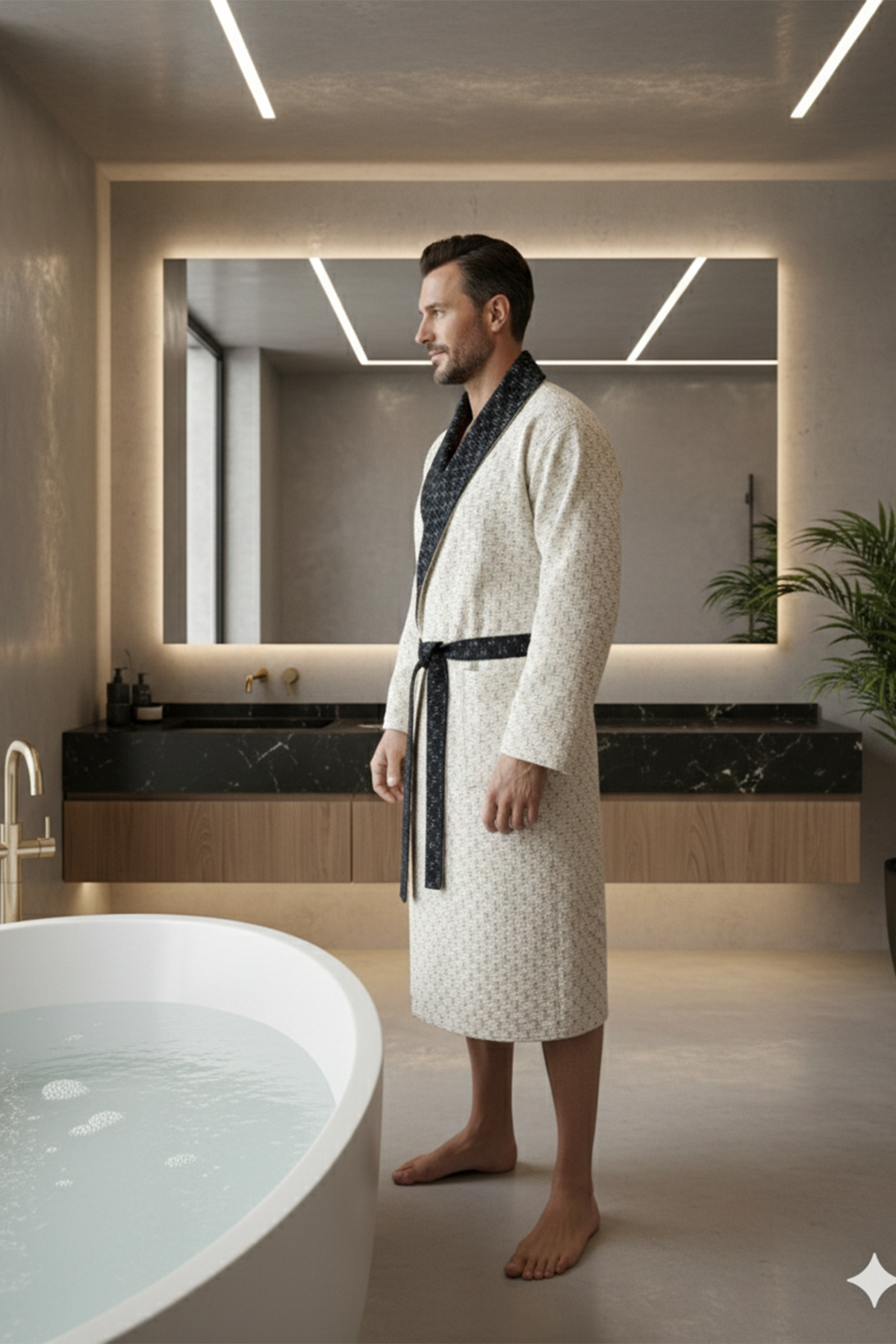 Özdilek Kadın/Erkek Unisex Bornoz - KREM