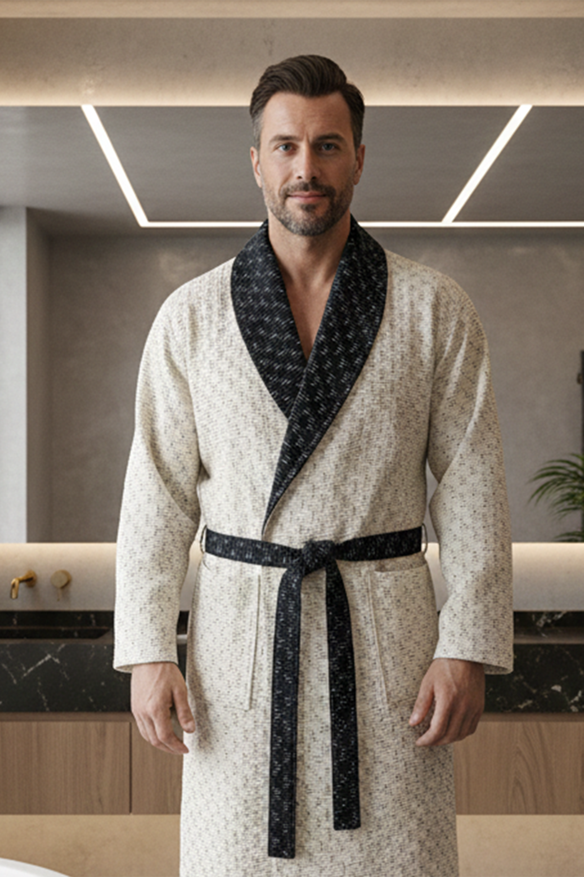 Özdilek Kadın/Erkek Unisex Bornoz - KREM