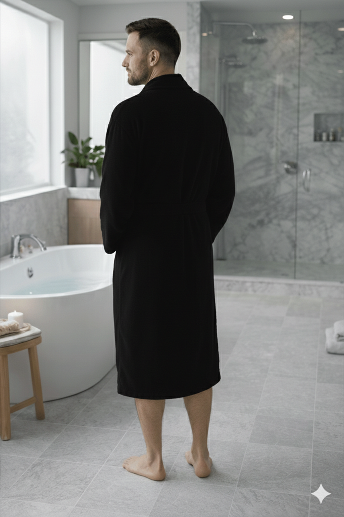 Özdilek Kadın/Erkek Unisex Bornoz - SİYAH