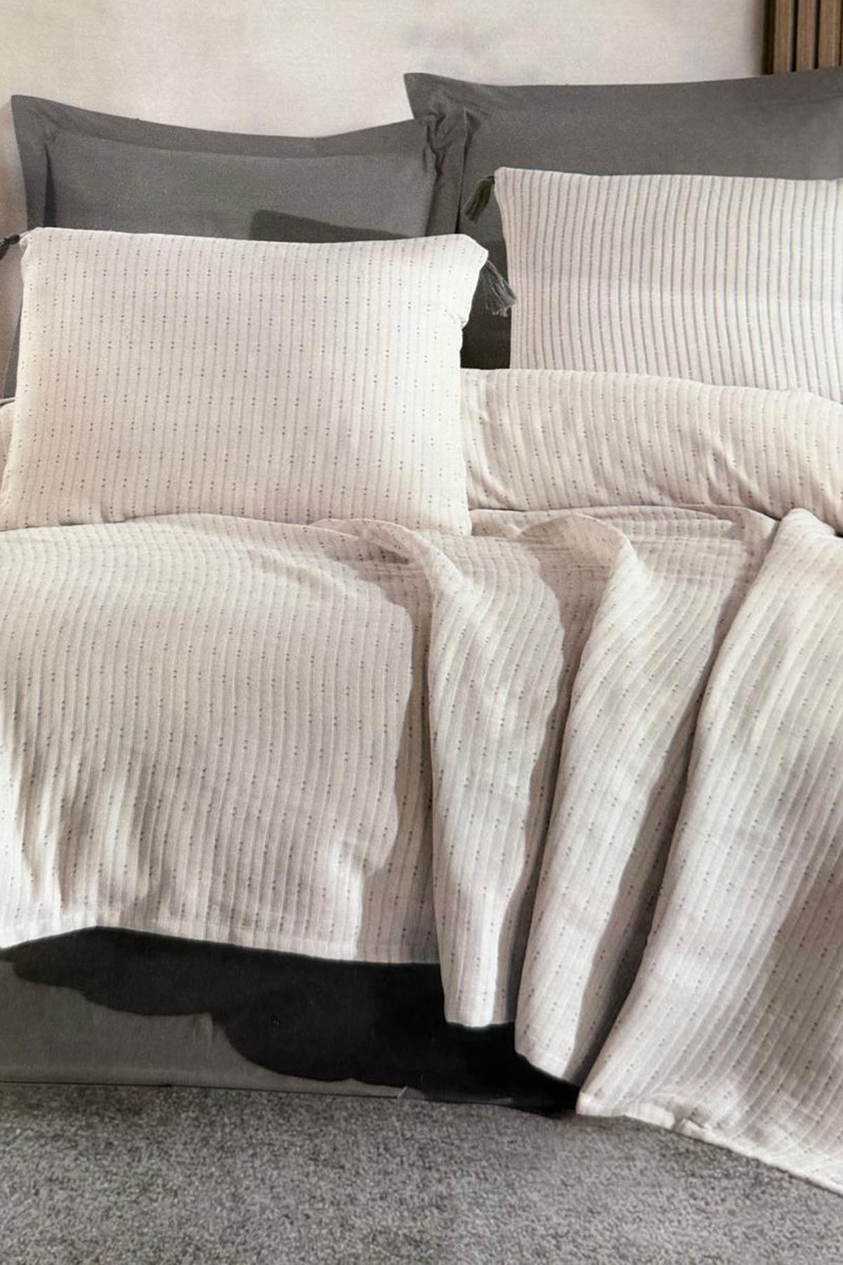 Özdilek Liya Pike Takımı Çift Kişilik - BEJ