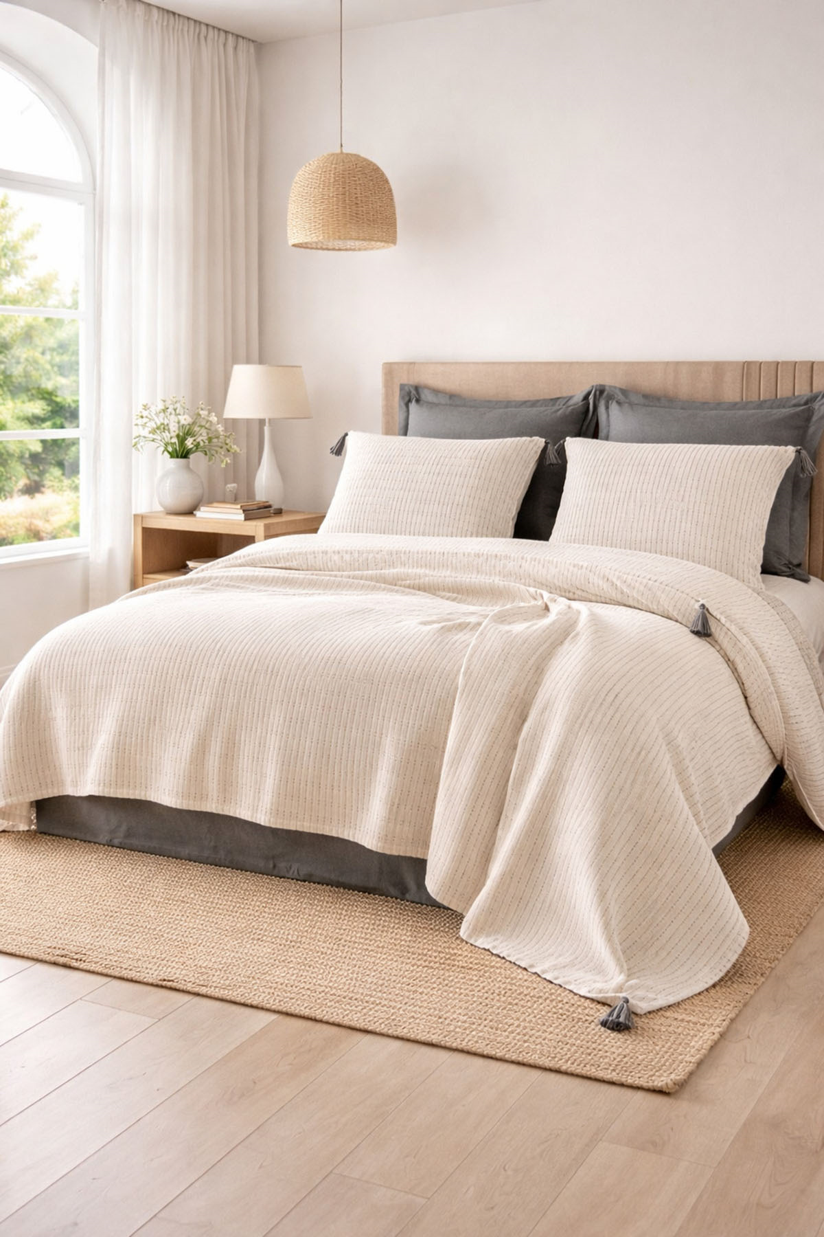 Özdilek Liya Pike Takımı Çift Kişilik - BEJ