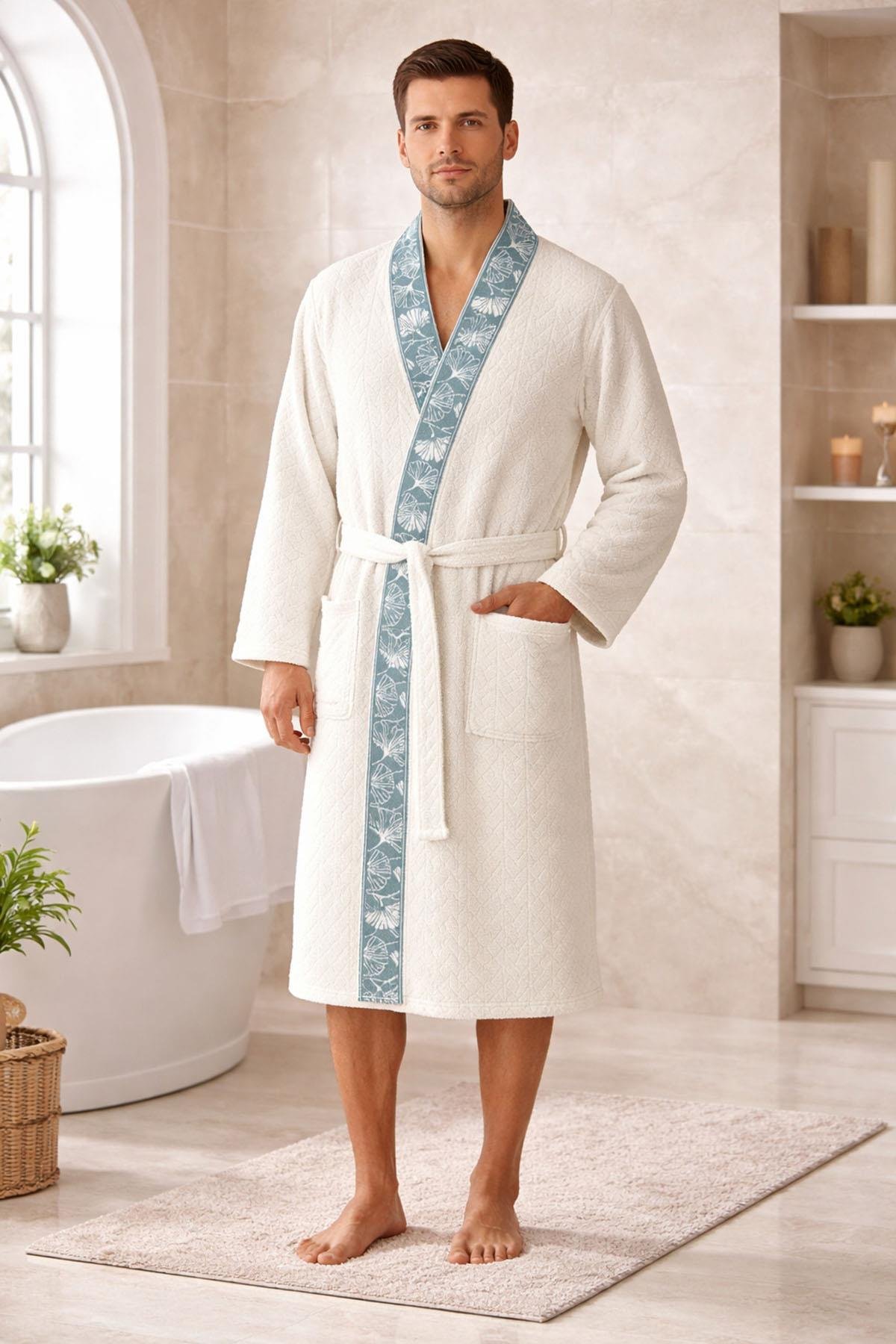 Özdilek Loseta Aile Bornoz Seti Gri-Mint