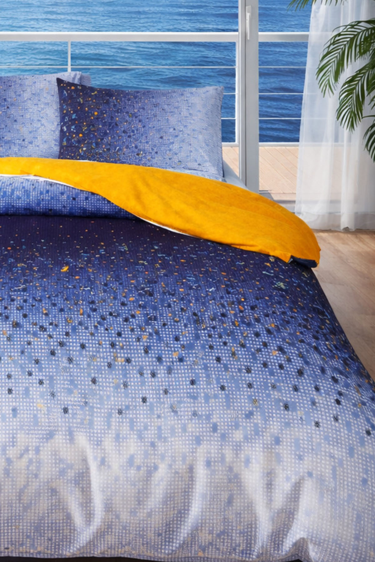 Özdilek Mosaic Nevresim Takımı Çift Kişilik - LACİVERT