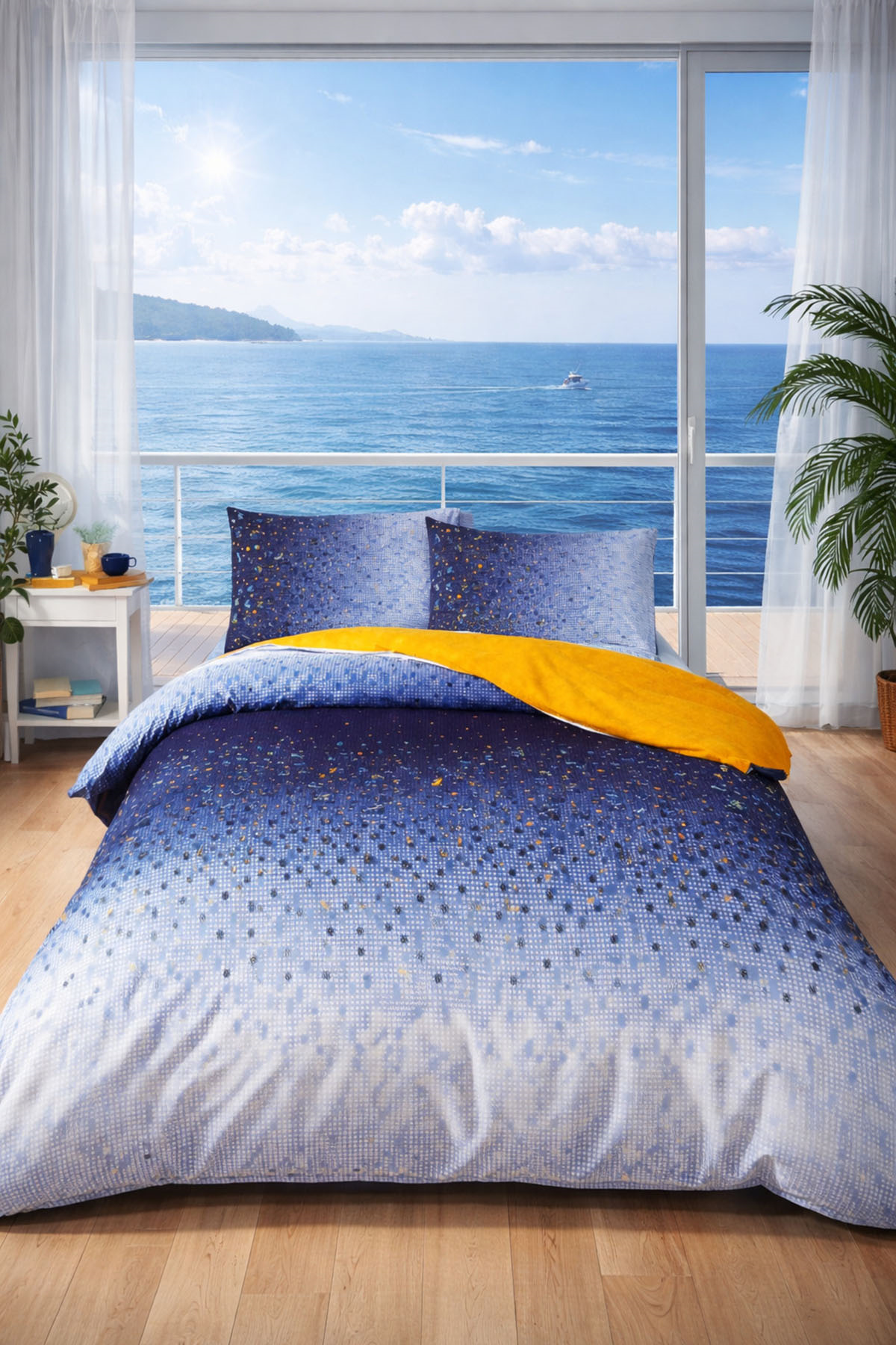 Özdilek Mosaic Nevresim Takımı Çift Kişilik - LACİVERT