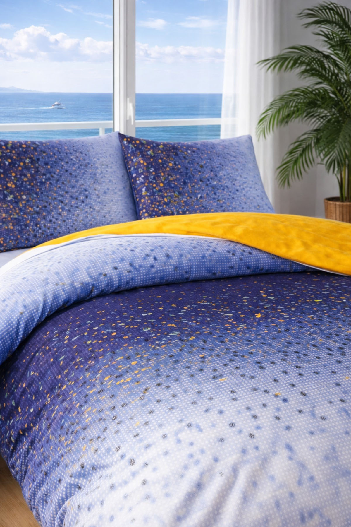 Özdilek Mosaic Nevresim Takımı Çift Kişilik - LACİVERT