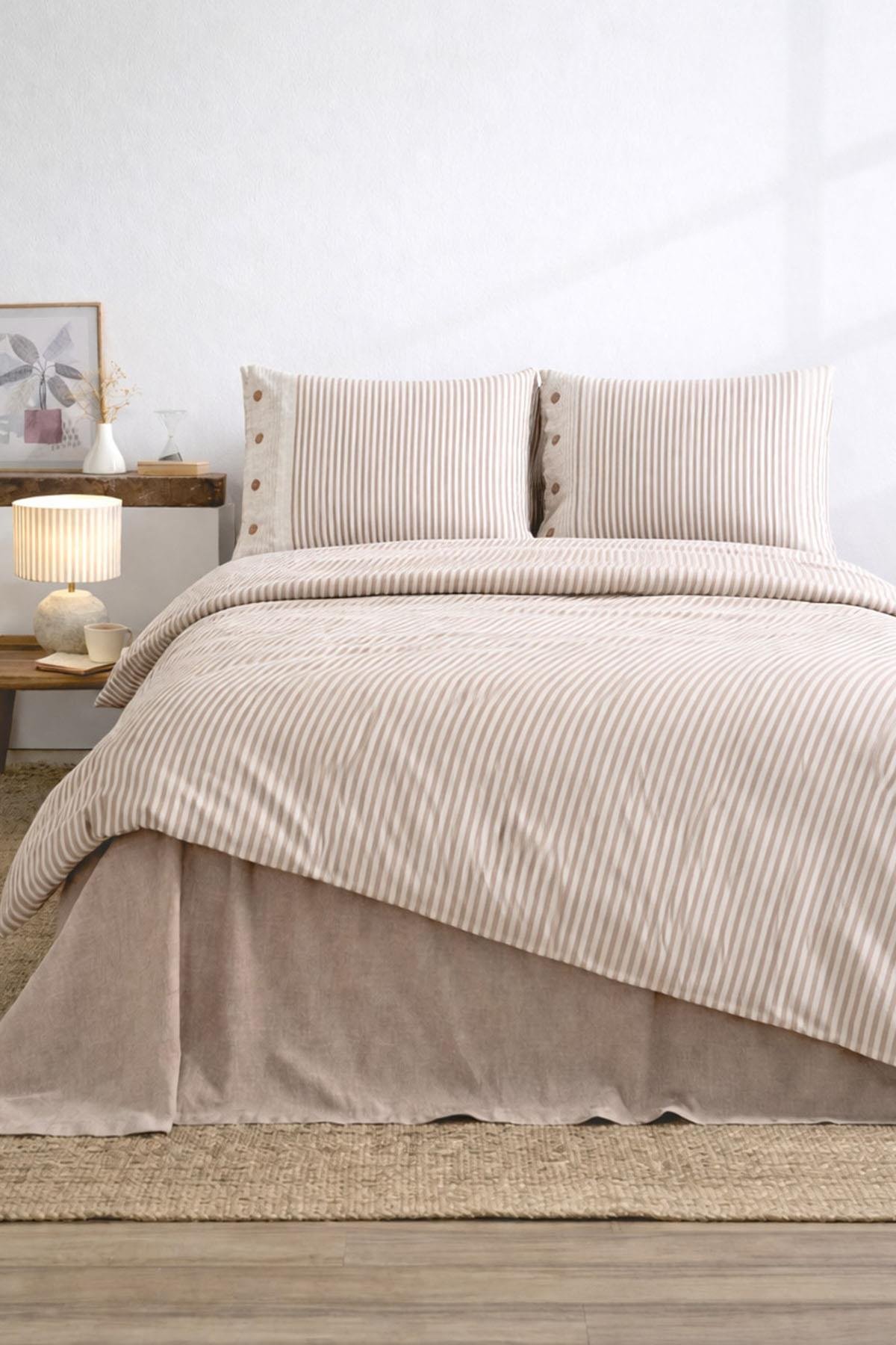 Özdilek Natural Line Nevresim Takımı Çift Kişilik - BEJ