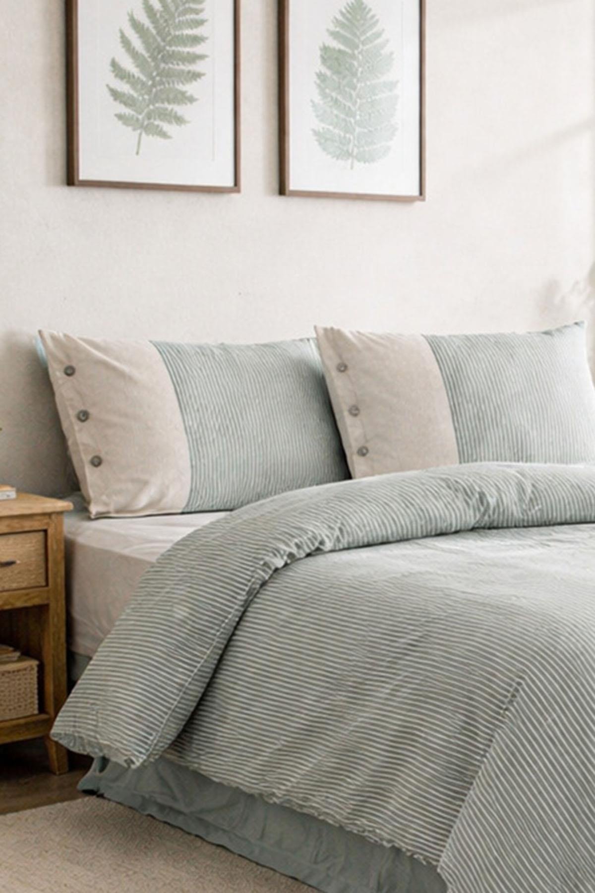 Özdilek Natural Line Nevresim Takımı Çift Kişilik - YEŞİL