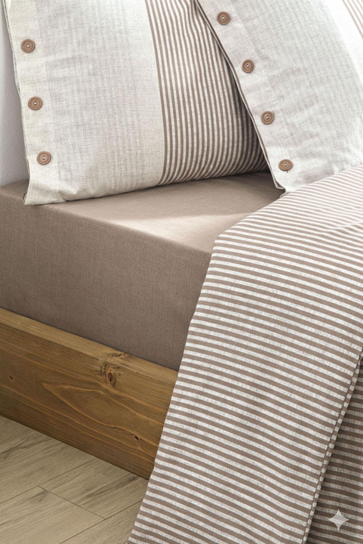 Özdilek Natural Line Nevresim Takımı Çift Kişilik - BEJ