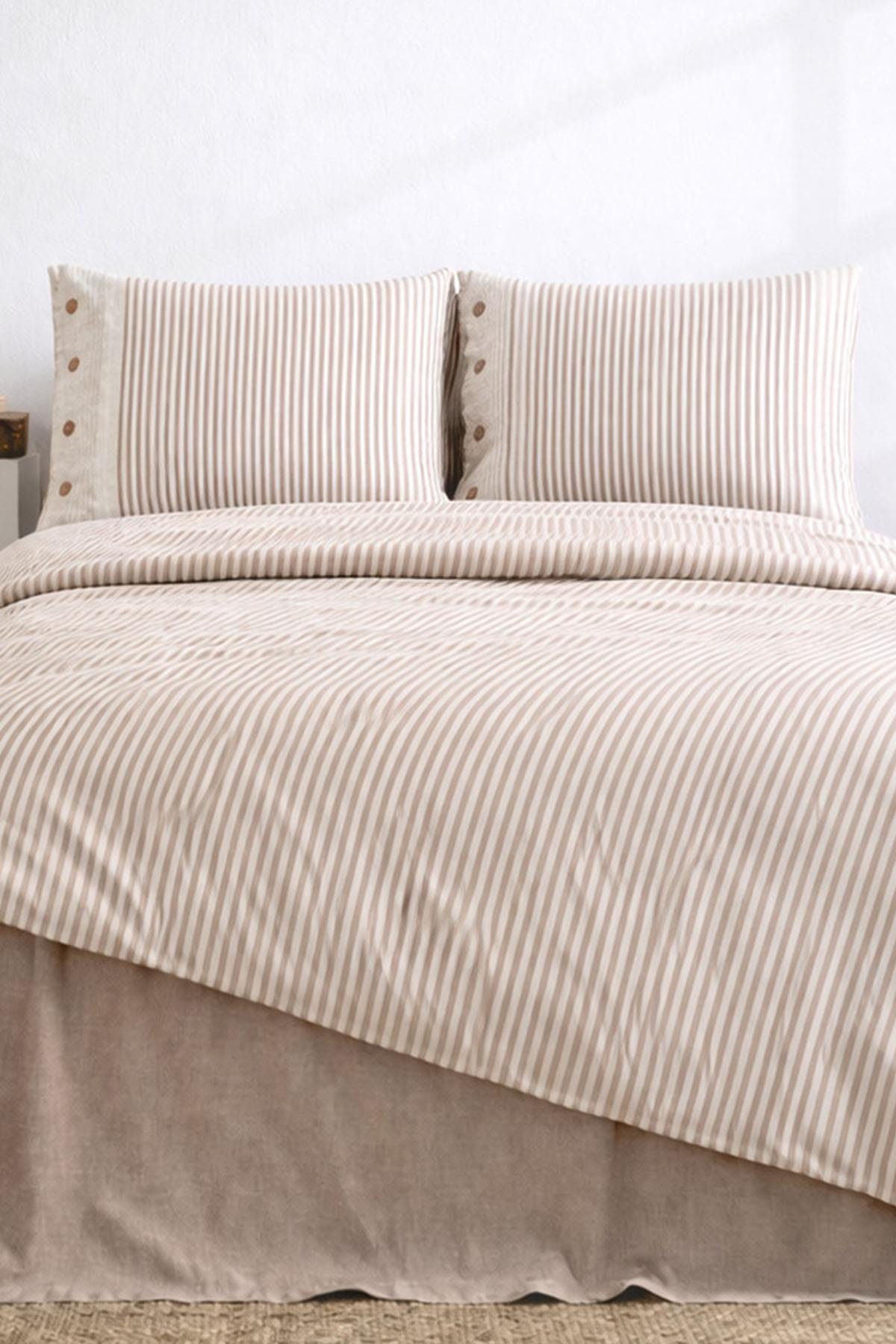 Özdilek Natural Line Nevresim Takımı Çift Kişilik - BEJ