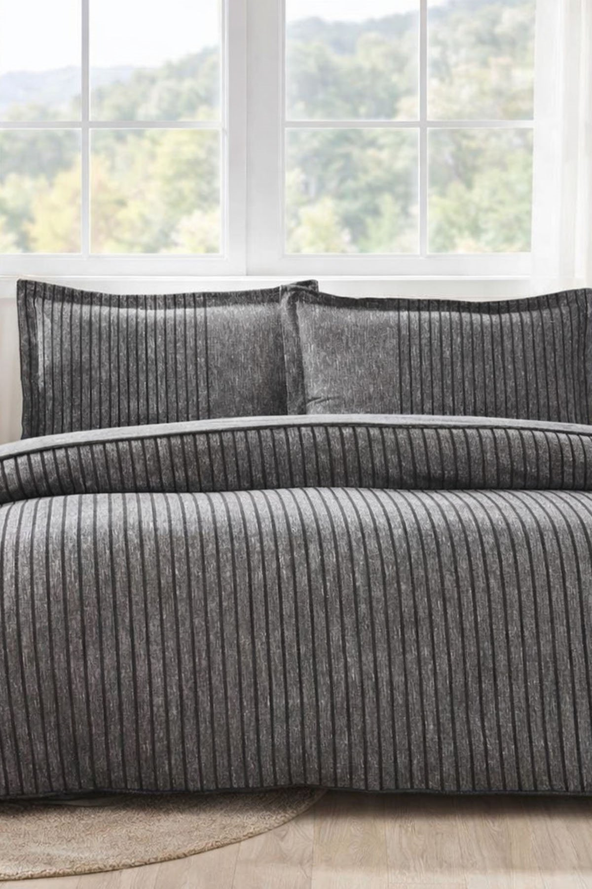 Özdilek Noir Battal Boy King Nevresim Takımı - ANTRASİT