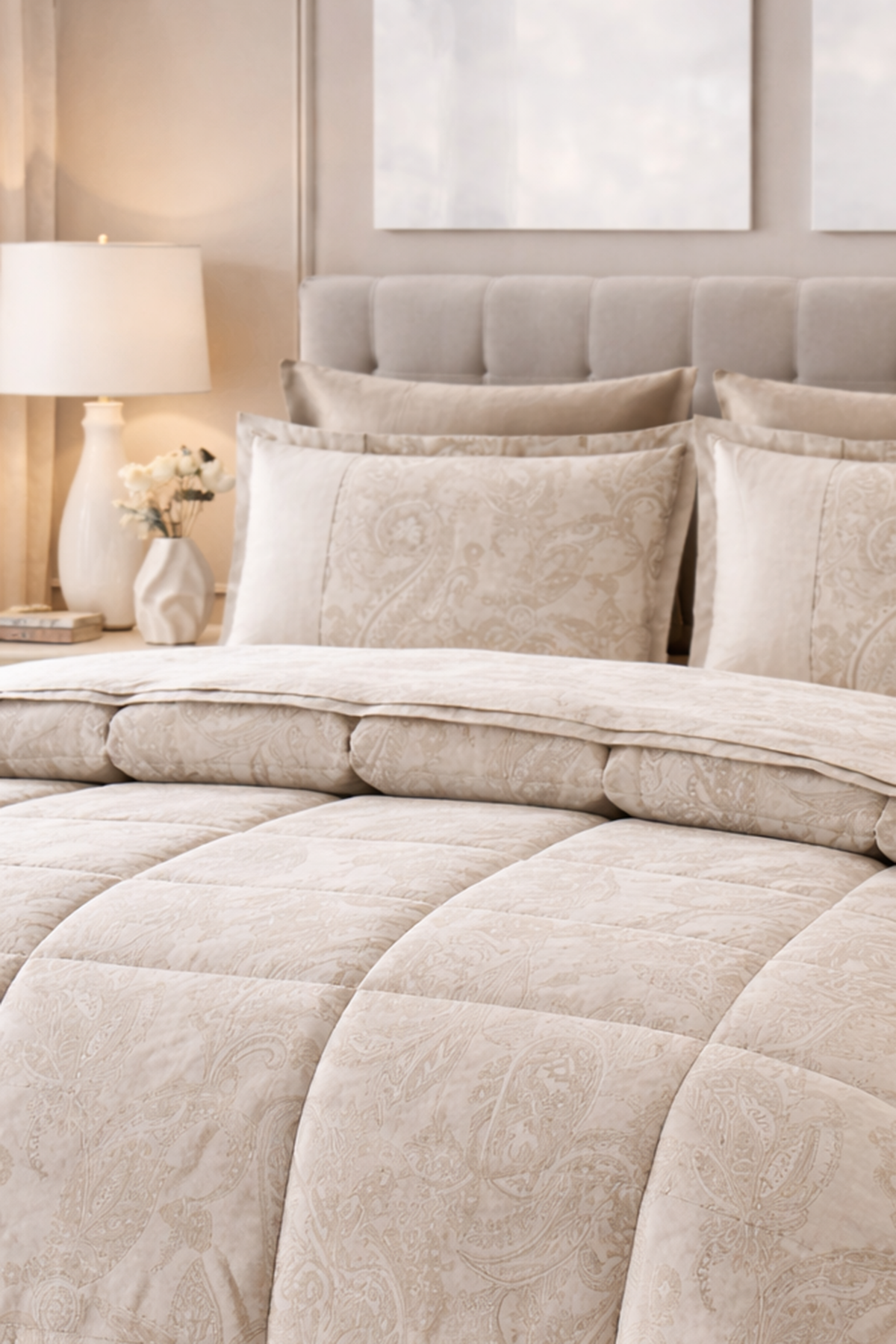 Özdilek Nostalgic Uyku Seti Çift Kişilik - BEJ