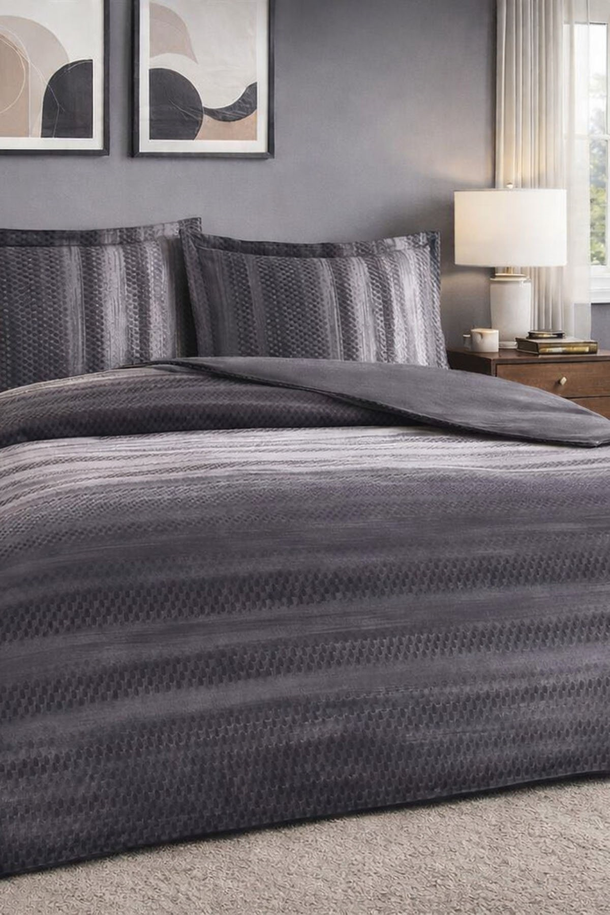 Özdilek Notte Battal Boy King Nevresim Takımı - ANTRASİT