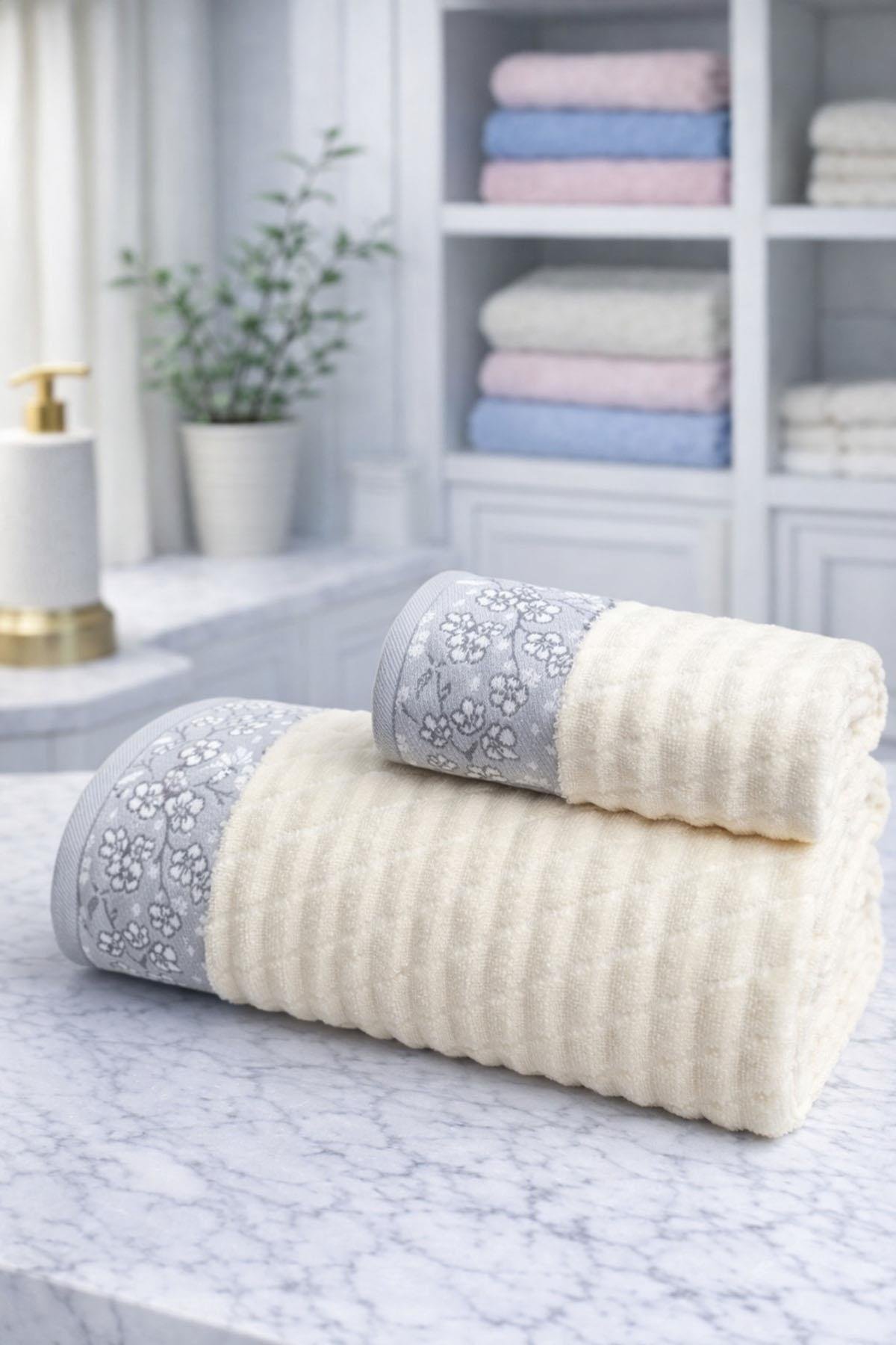 Özdilek Ochiba Best Set (Hamam Takımı) Gri-Bej