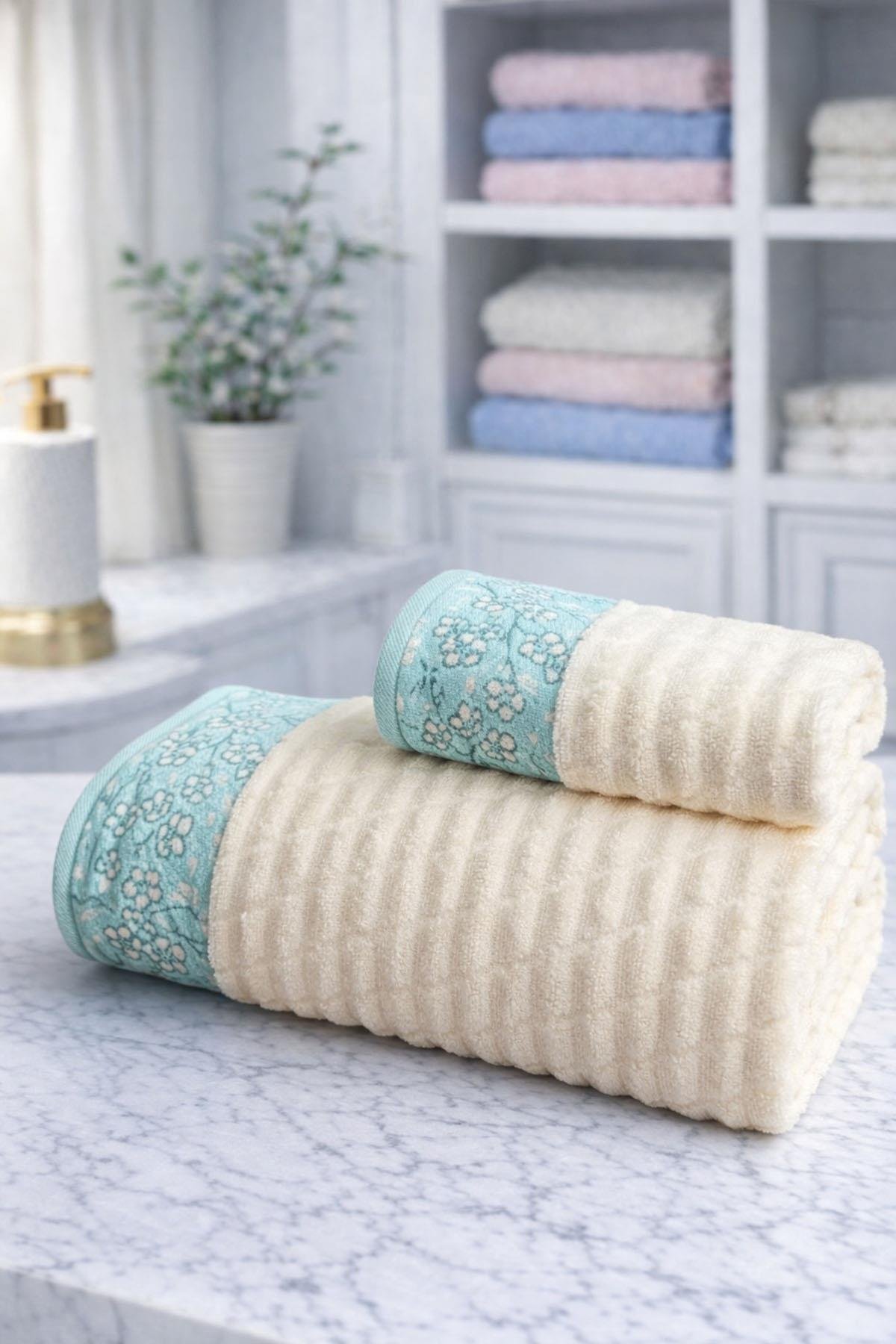 Özdilek Ochiba Best Set (Hamam Takımı) Mint-Pembe