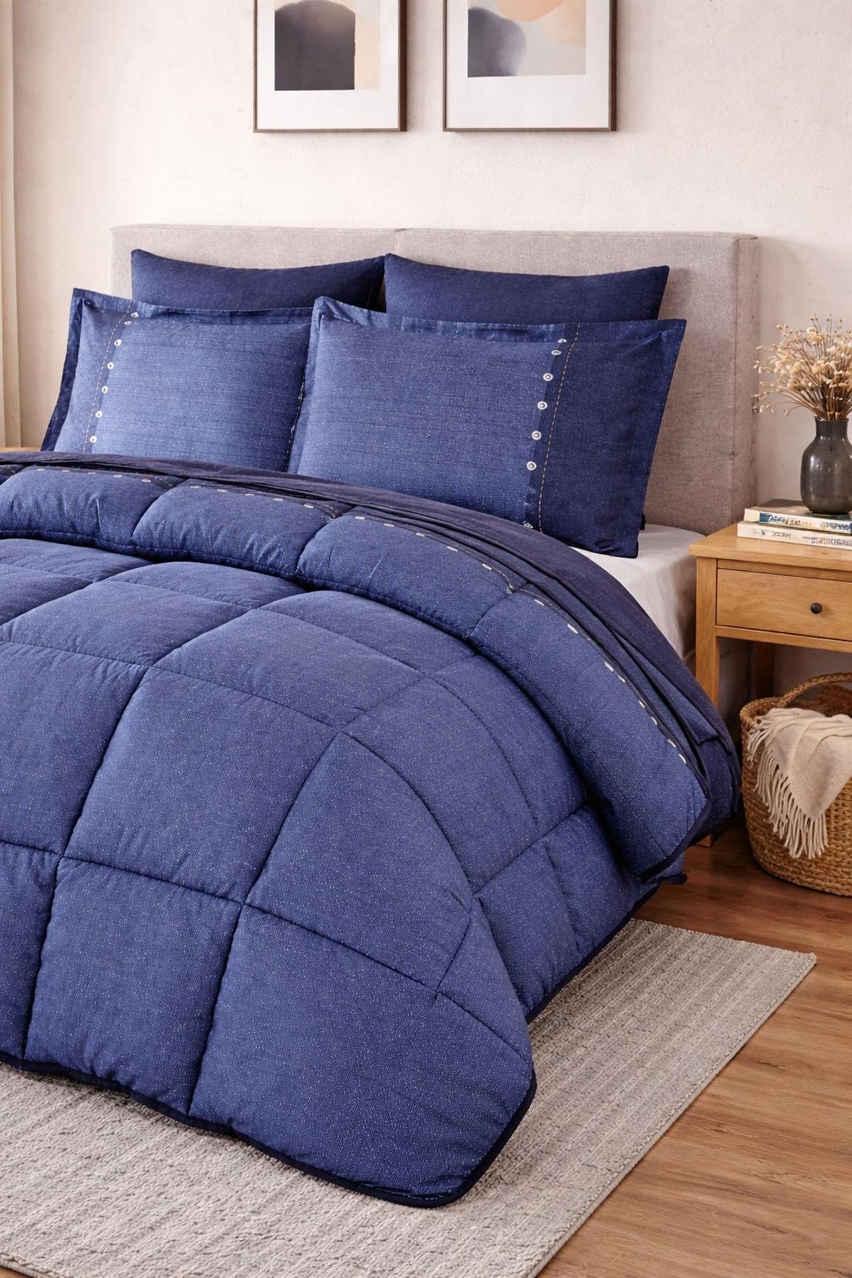 Özdilek Oregon Çift Kişilik Uyku Seti - LACİVERT