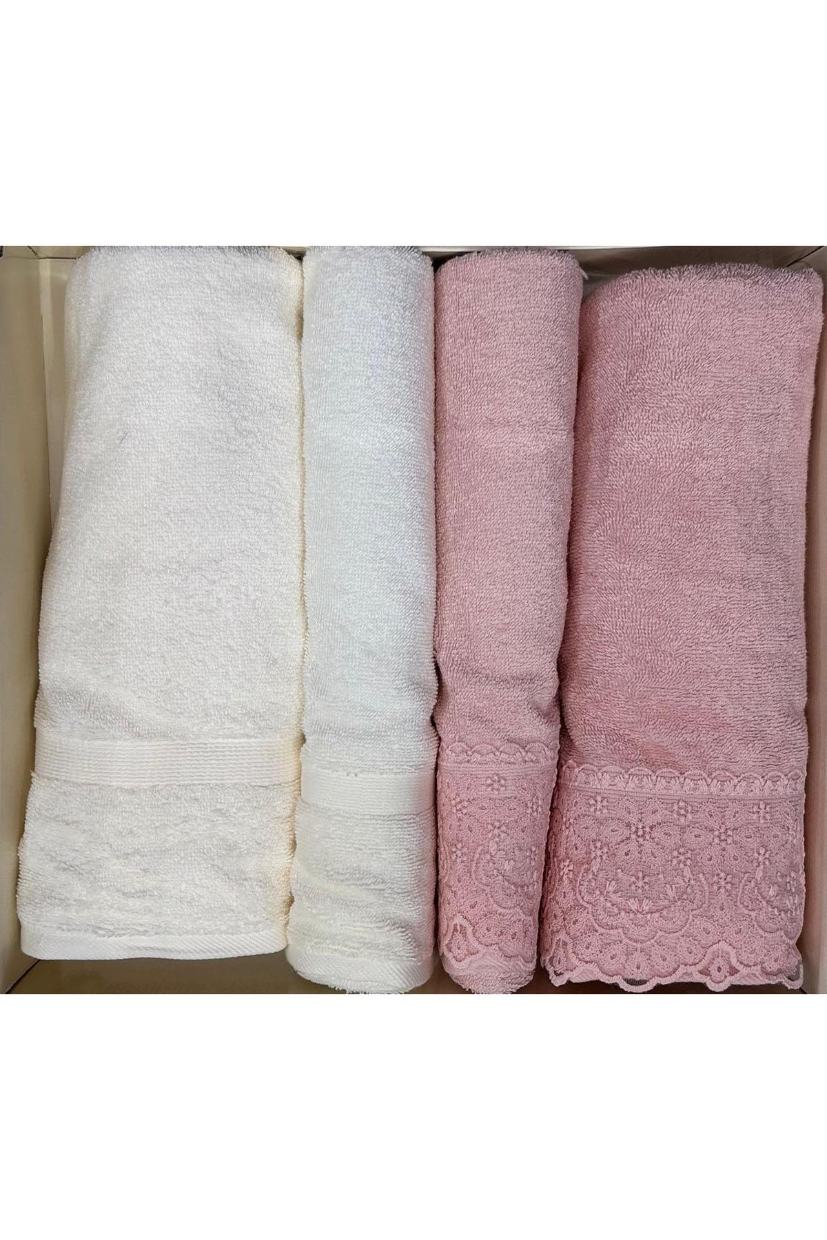 Özdilek Orkide Best Set (Hamam Takımı) Krem-Pudra