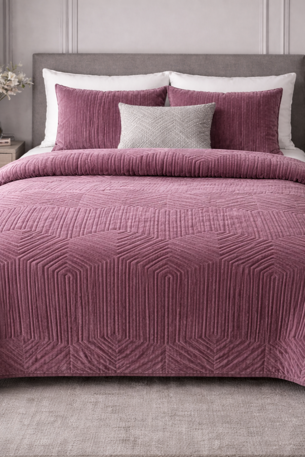 Özdilek Prestige Çift Kişilik Kabartma Desenli Battaniye - YABAN MERSİNİ