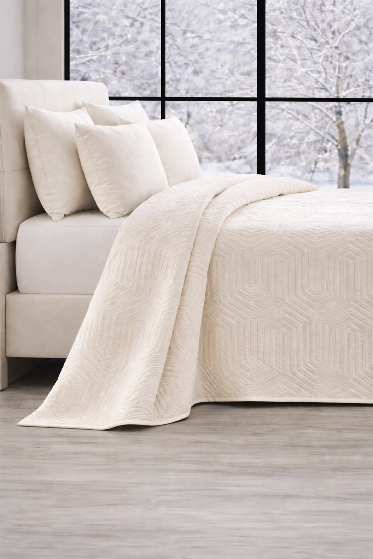 Özdilek Prestige Çift Kişilik Kabartma Desenli Battaniye - KEMİK