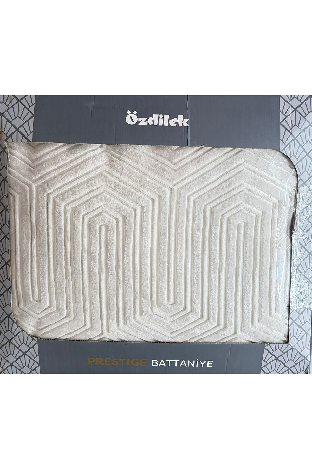 Özdilek Prestige Çift Kişilik Kabartma Desenli Battaniye - GRİ