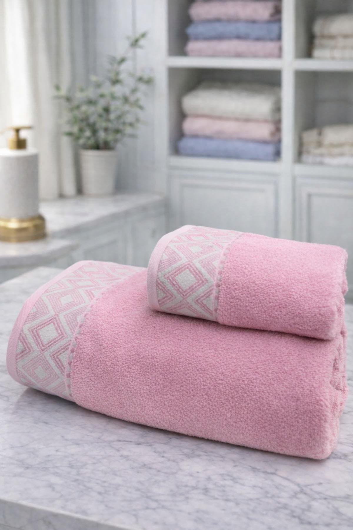 Özdilek Snazzy Best Set (Hamam Takımı) Antrasit-Pembe