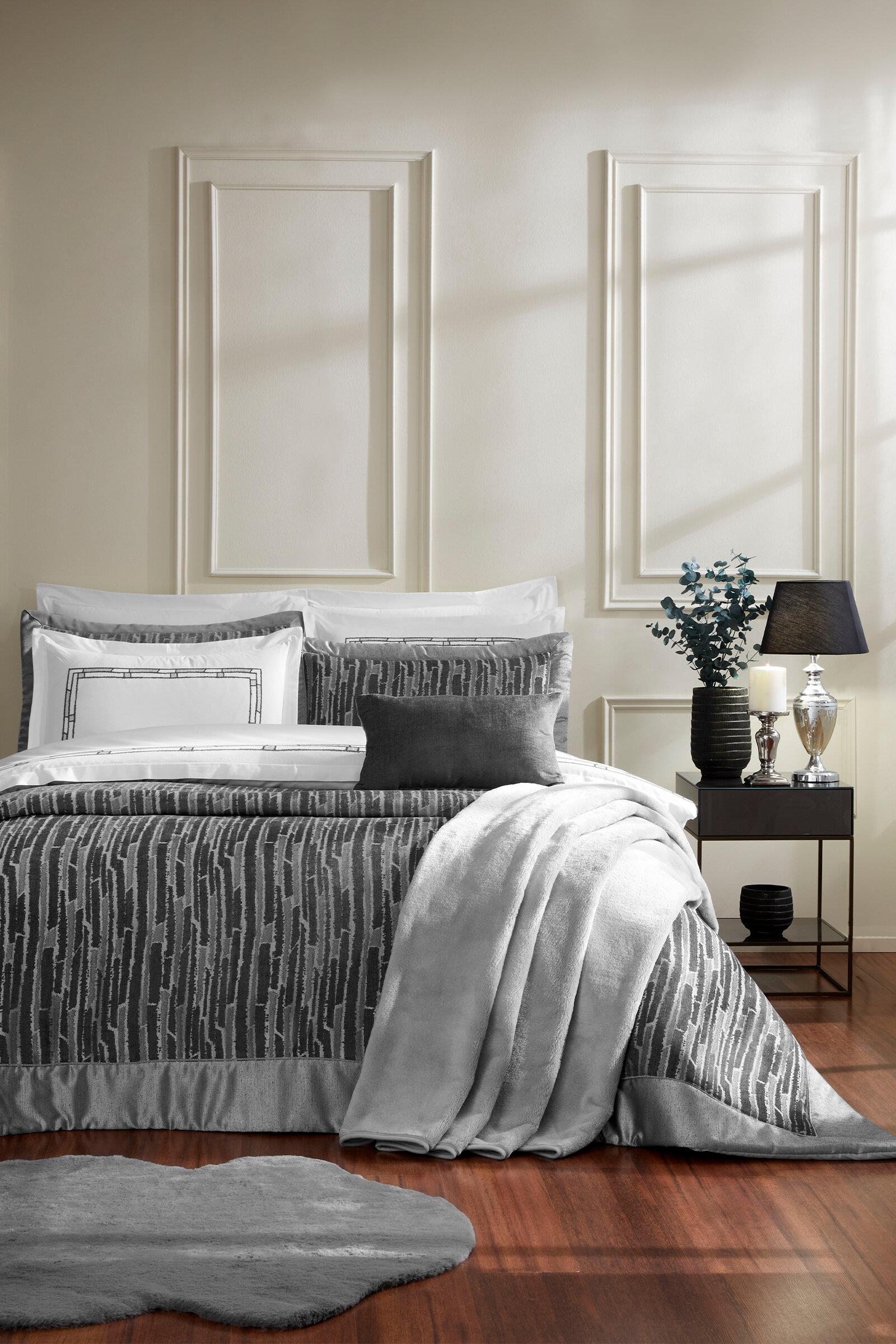 Özdilek Velluto Çeyiz Seti 27 Parça - GRİ