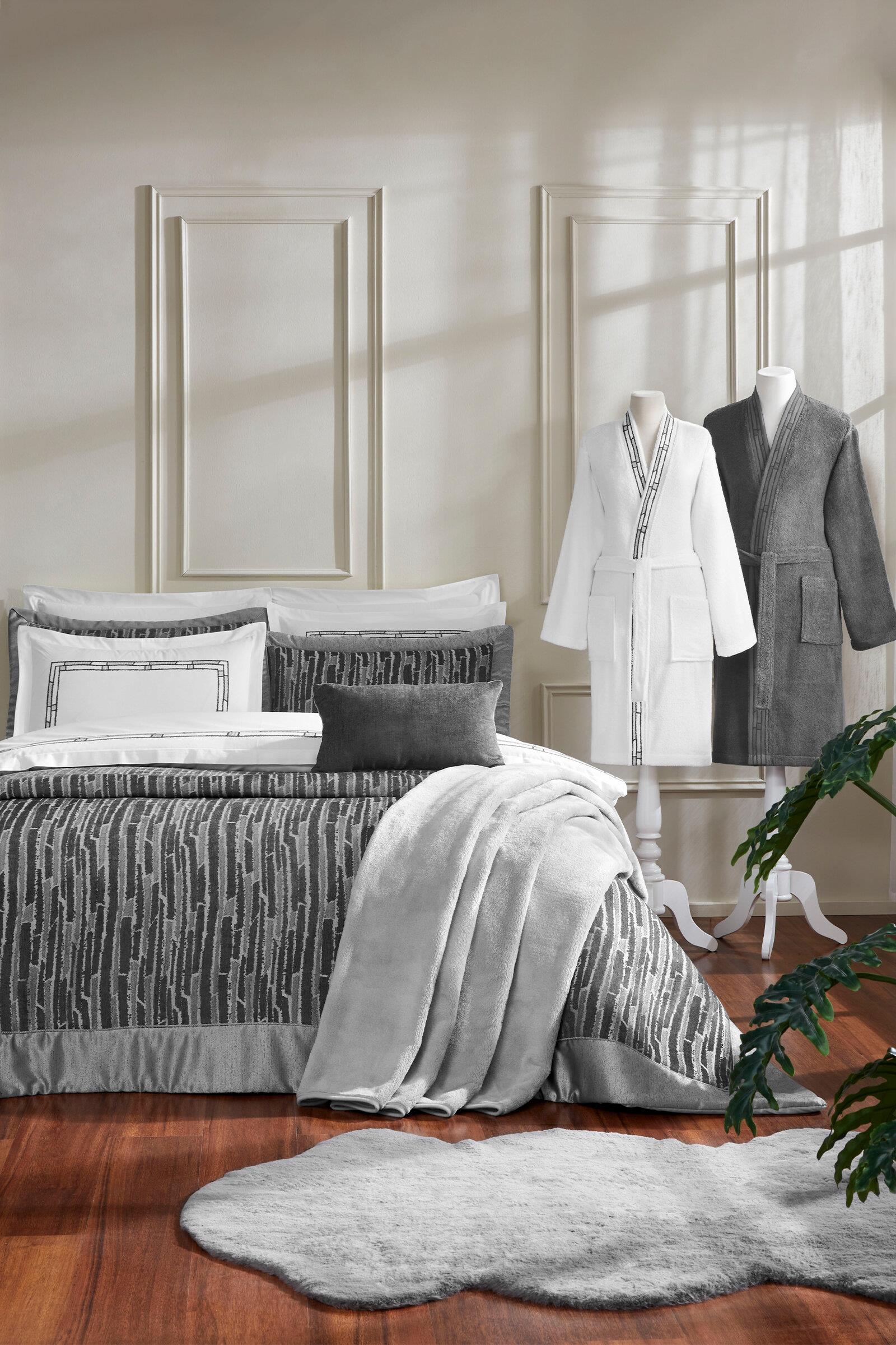 Özdilek Velluto Çeyiz Seti 27 Parça - GRİ