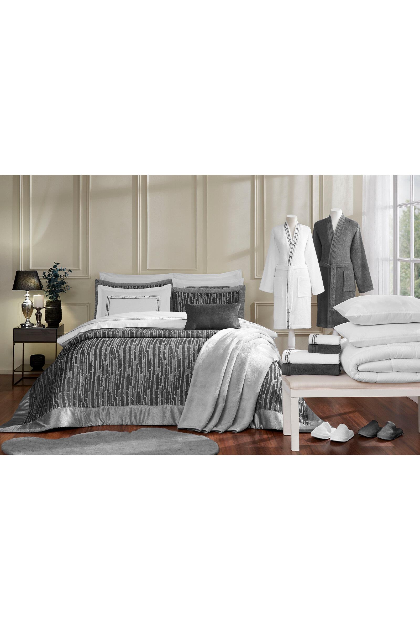 Özdilek Velluto Çeyiz Seti 27 Parça - GRİ