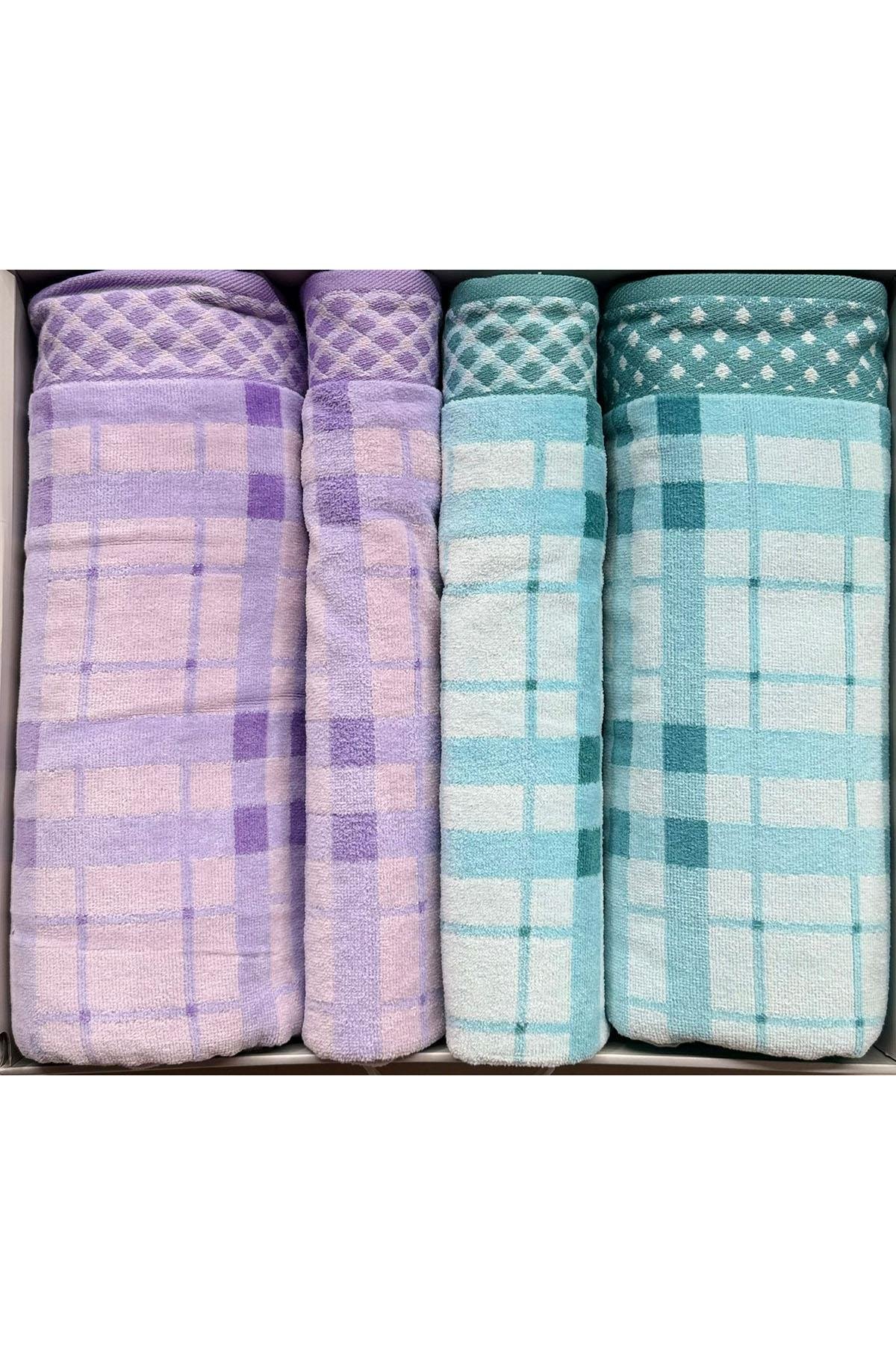 Özdilek Weave Best Set (Hamam Takımı) Yeşil-Lila